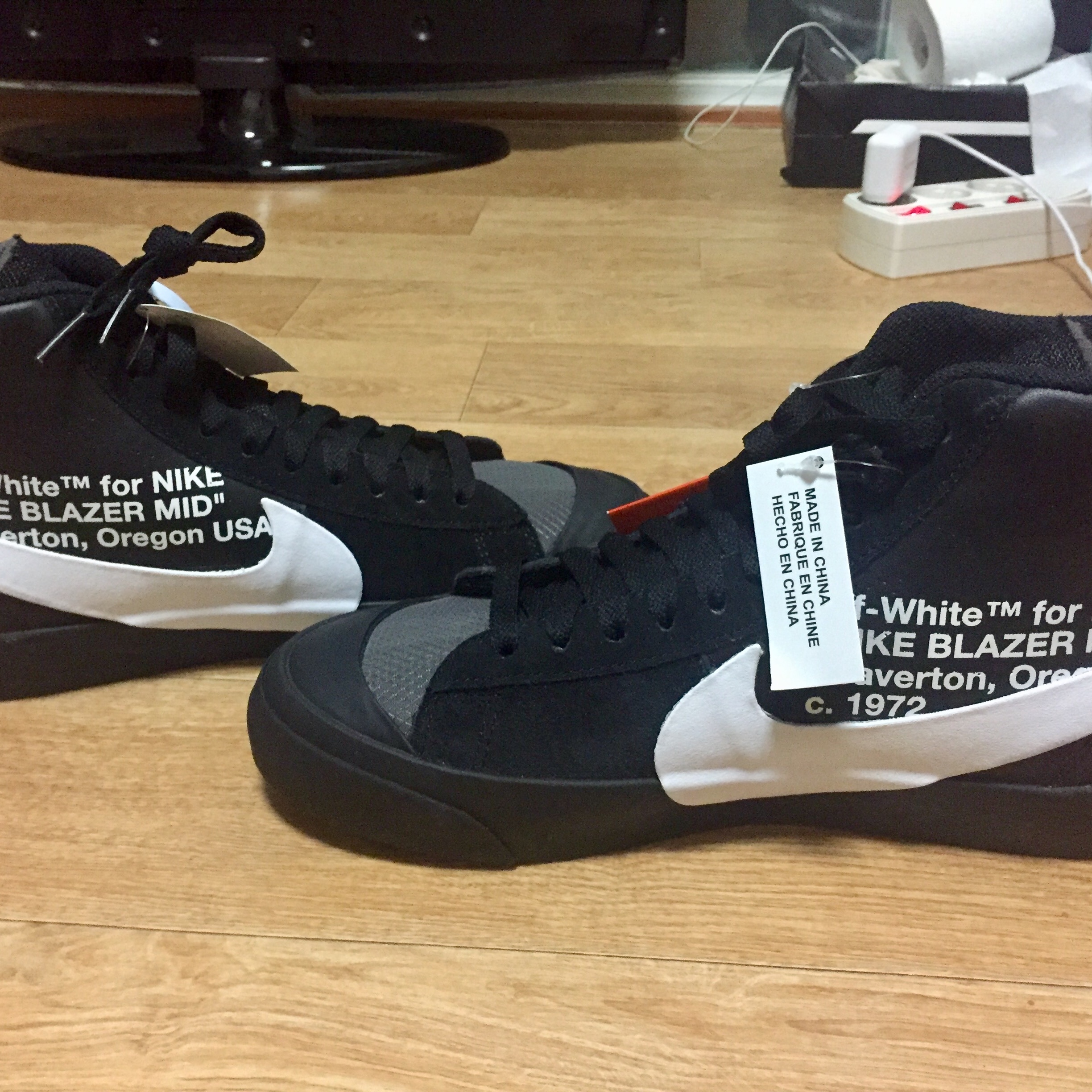 Nike x Off-White Blazer Mid Grim Reaper Black 착용 스타일 - 1