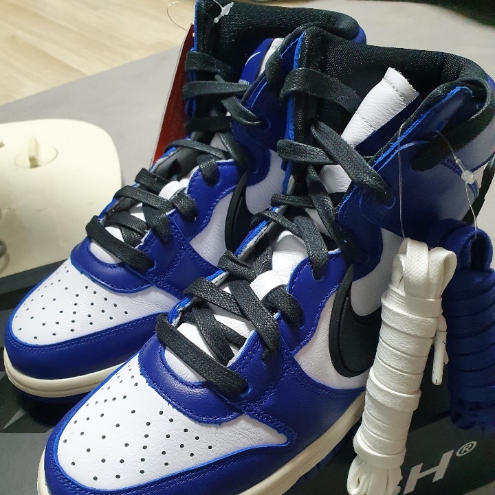 Nike x Ambush Dunk High Deep Royal Blue 착용 스타일