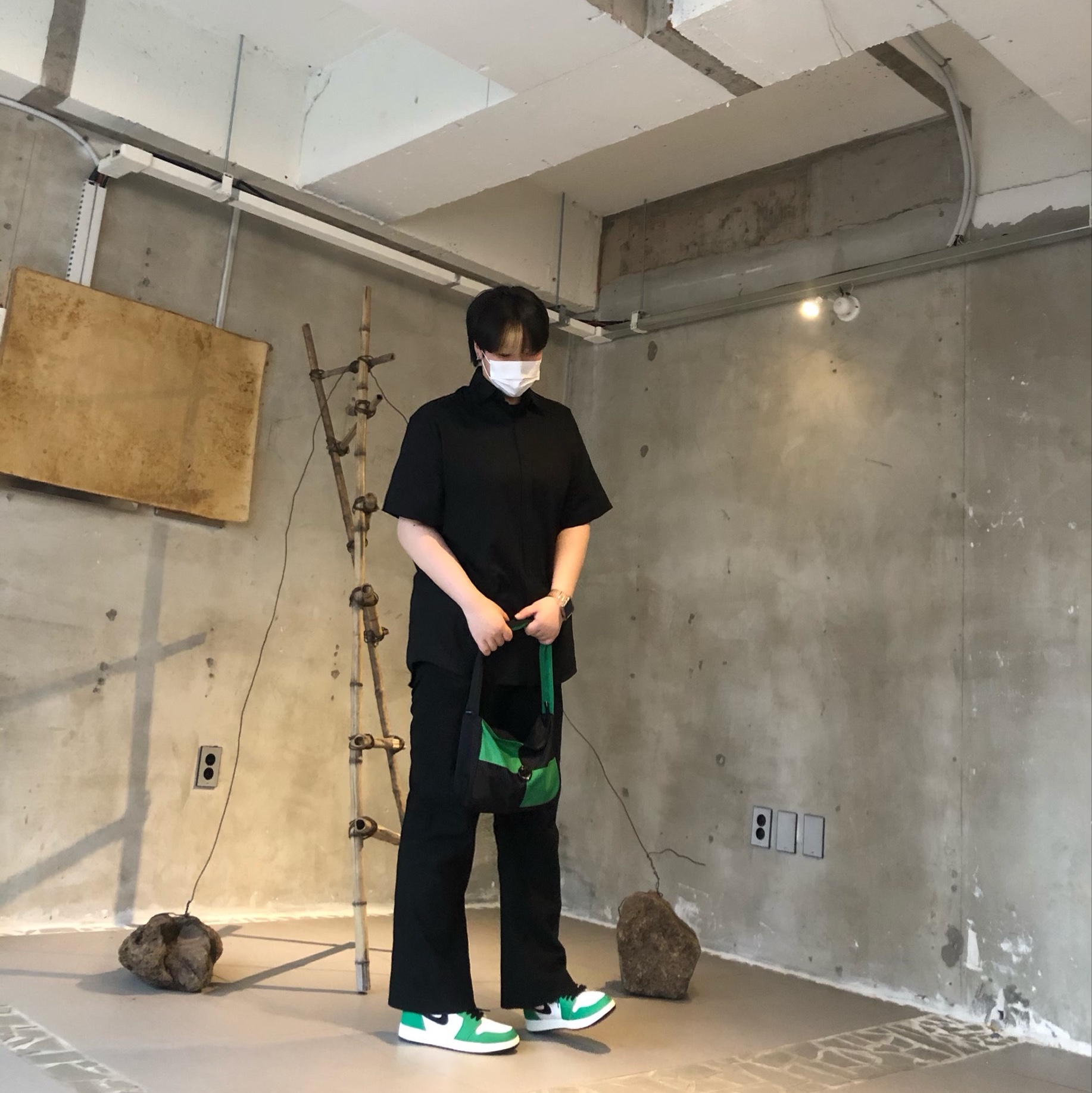 (W) Jordan 1 Retro High OG Lucky Green 착용 스타일 - 1
