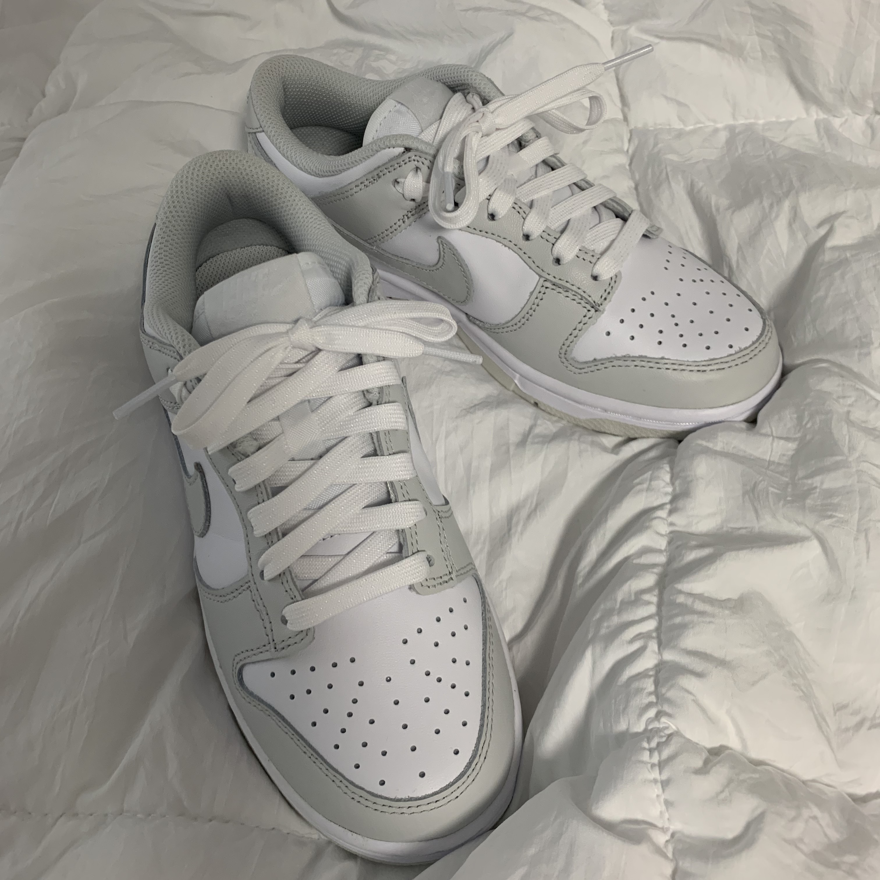 (W) Nike Dunk Low Photon Dust 착용 스타일 - 1