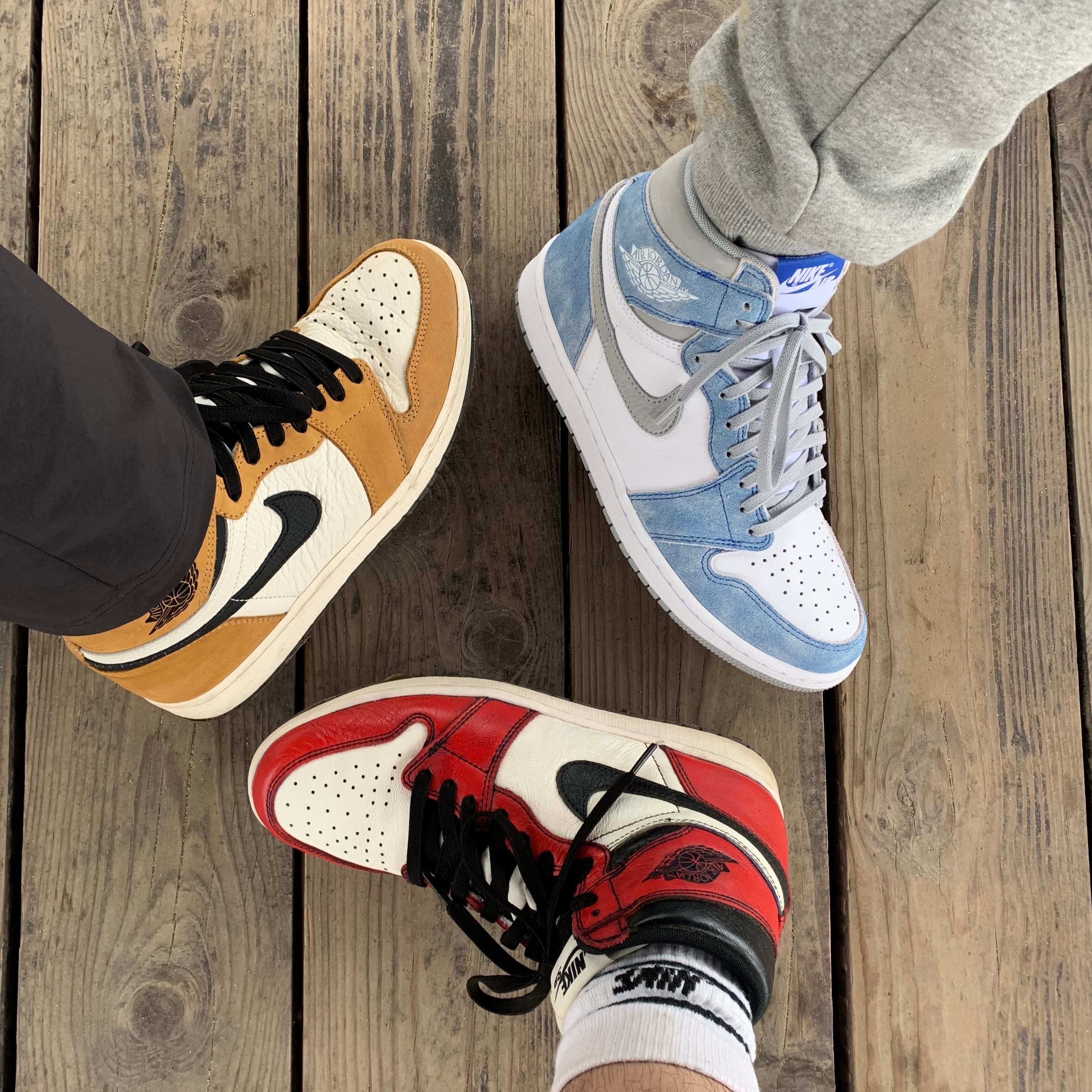 Jordan 1 Retro High Rookie of the Year, Jordan 1 Retro High OG Defiant SB LA to Chicago 착용 스타일