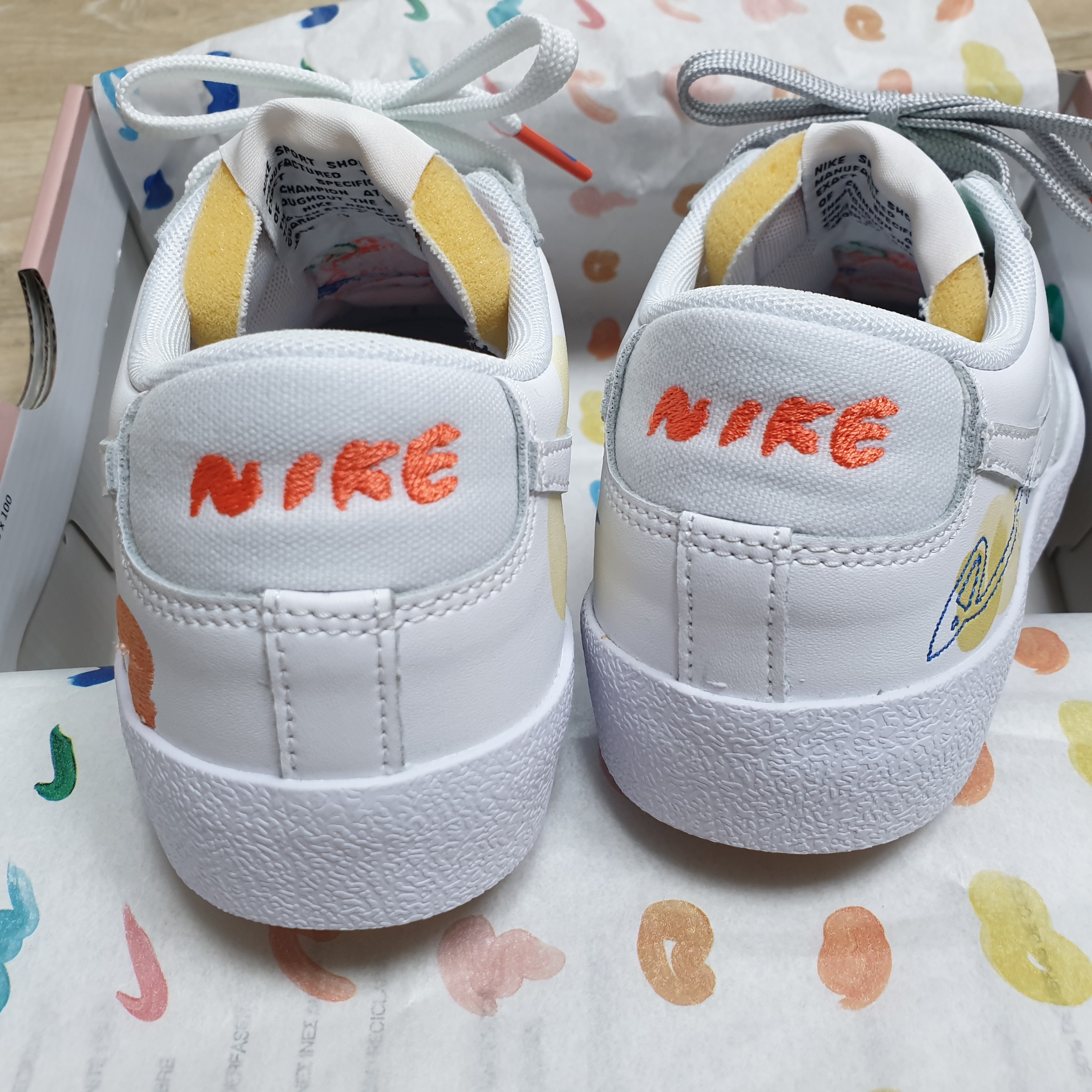 Nike x Mayumi Yamase Blazer Low '77 Flyleather Triple White 착용 스타일 - 3