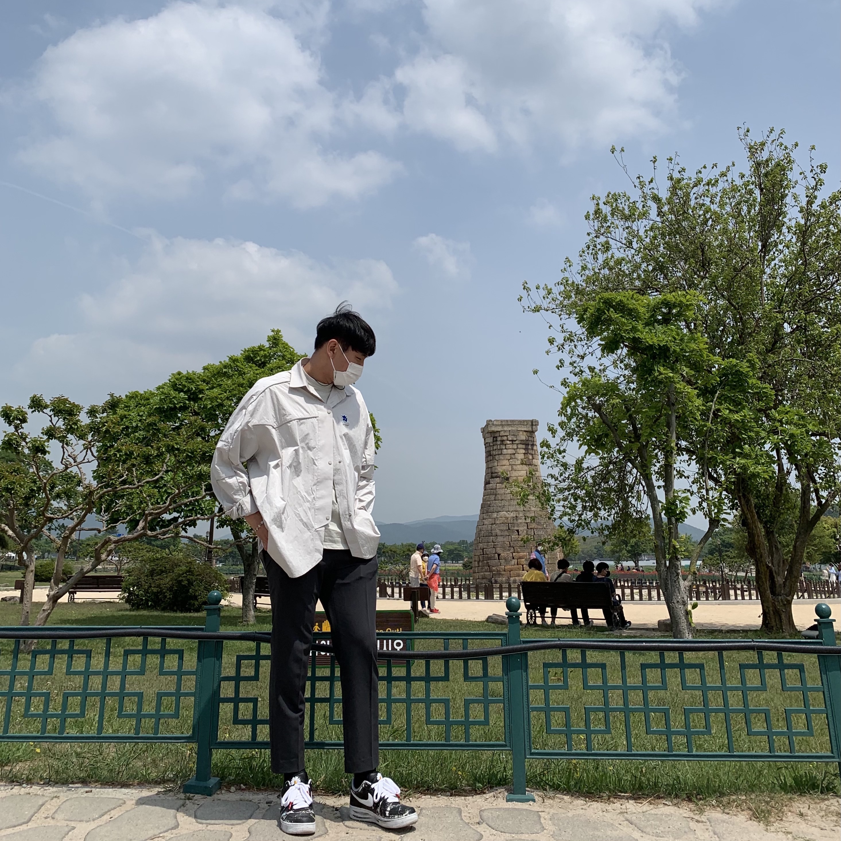 Nike x Peaceminusone Air Force 1 Low Para-Noise 착용 스타일 - 1