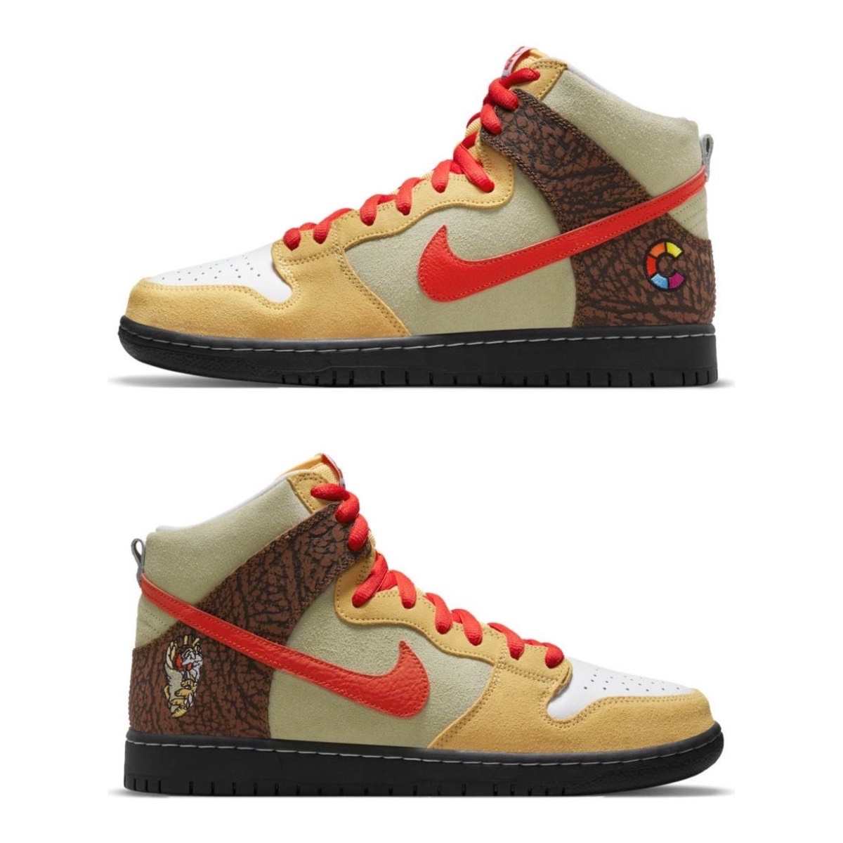 Nike x Color Skates SB Dunk High Pro Kebab and Destroy 착용 스타일 - 3
