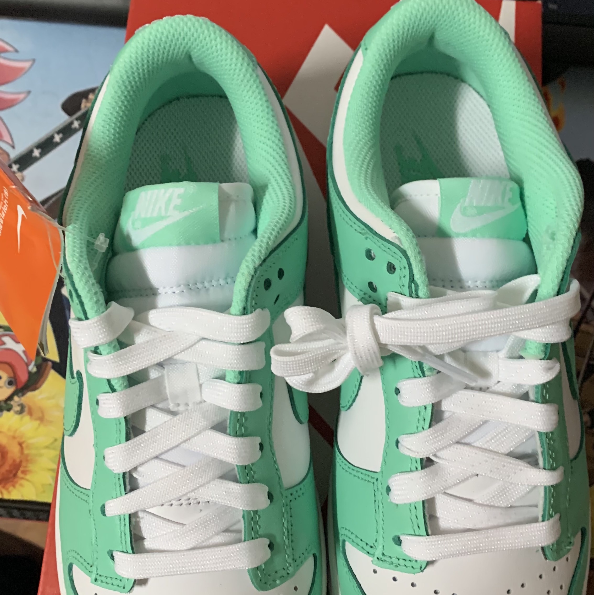 (W) Nike Dunk Low Green Glow 착용 스타일