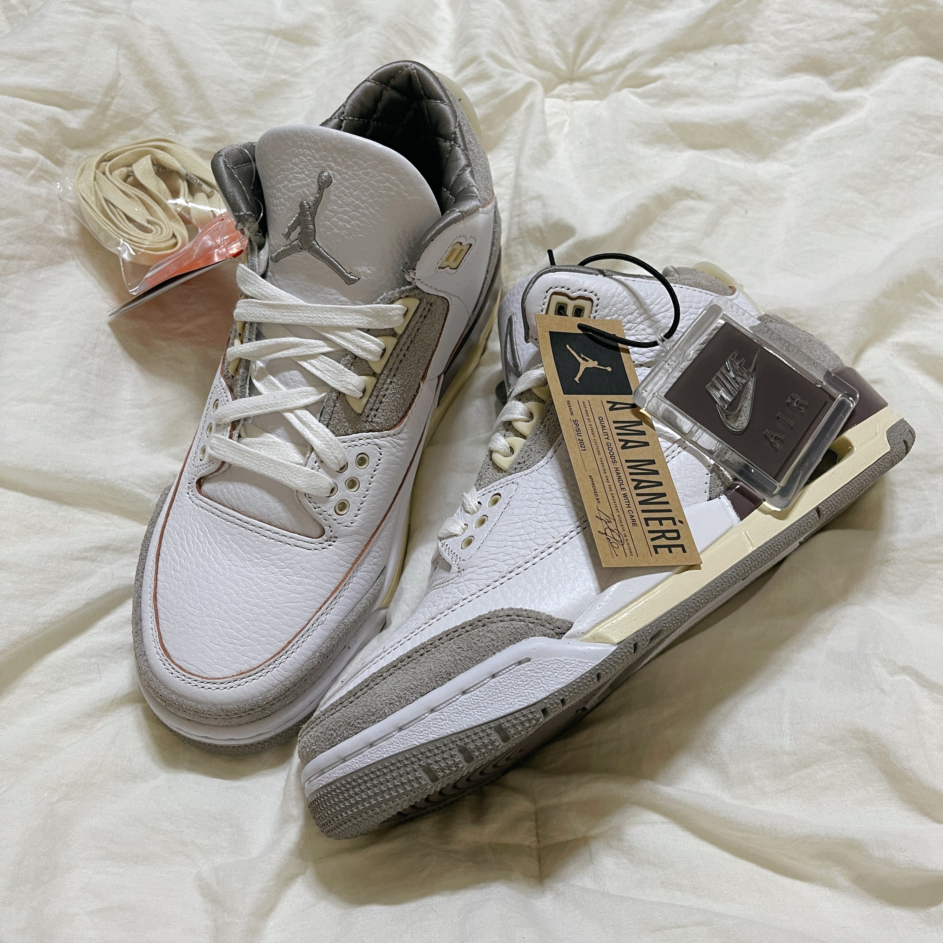 (W) Jordan 3 x A Ma Maniere Retro SP 착용 스타일 - 1