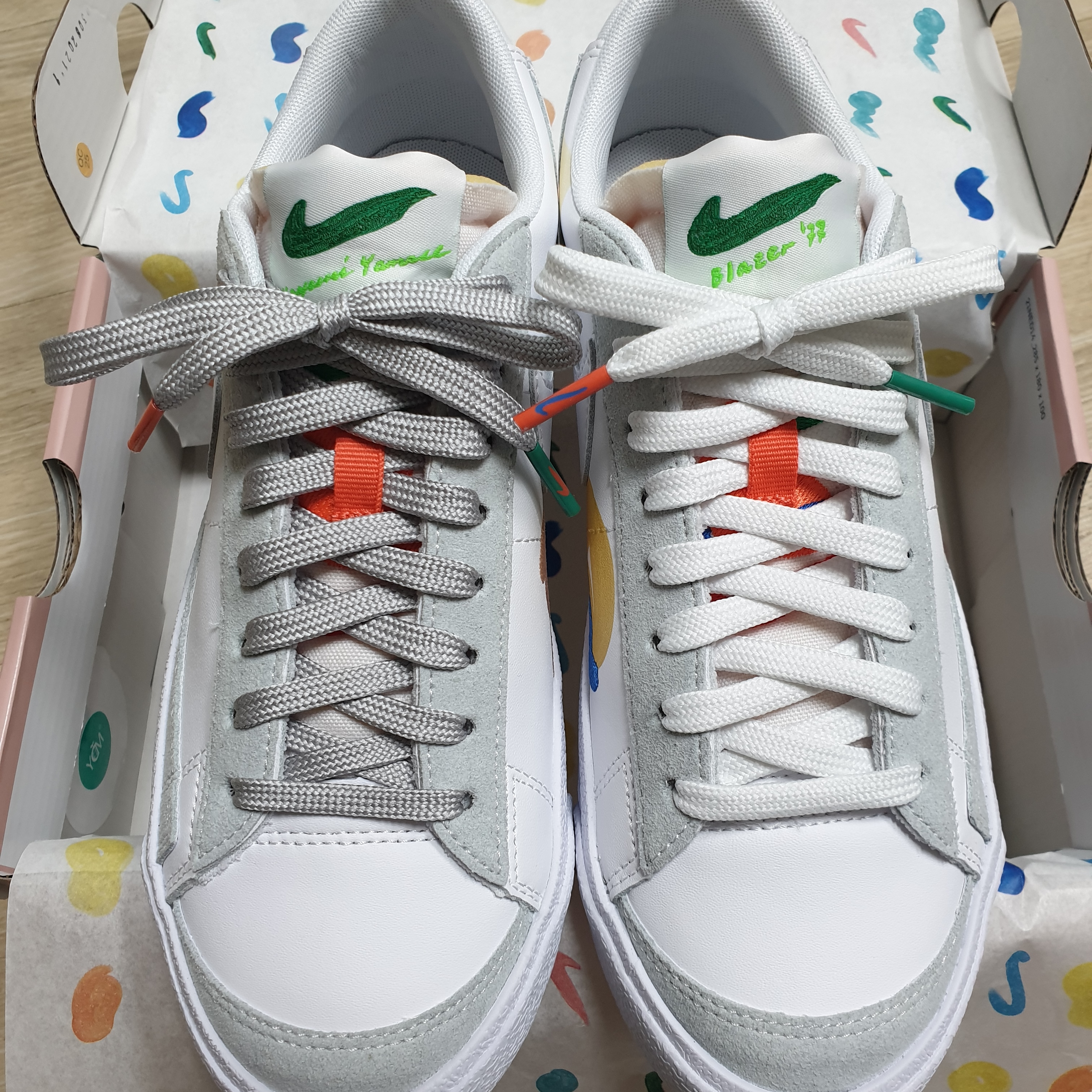 Nike x Mayumi Yamase Blazer Low '77 Flyleather Triple White 착용 스타일 - 5
