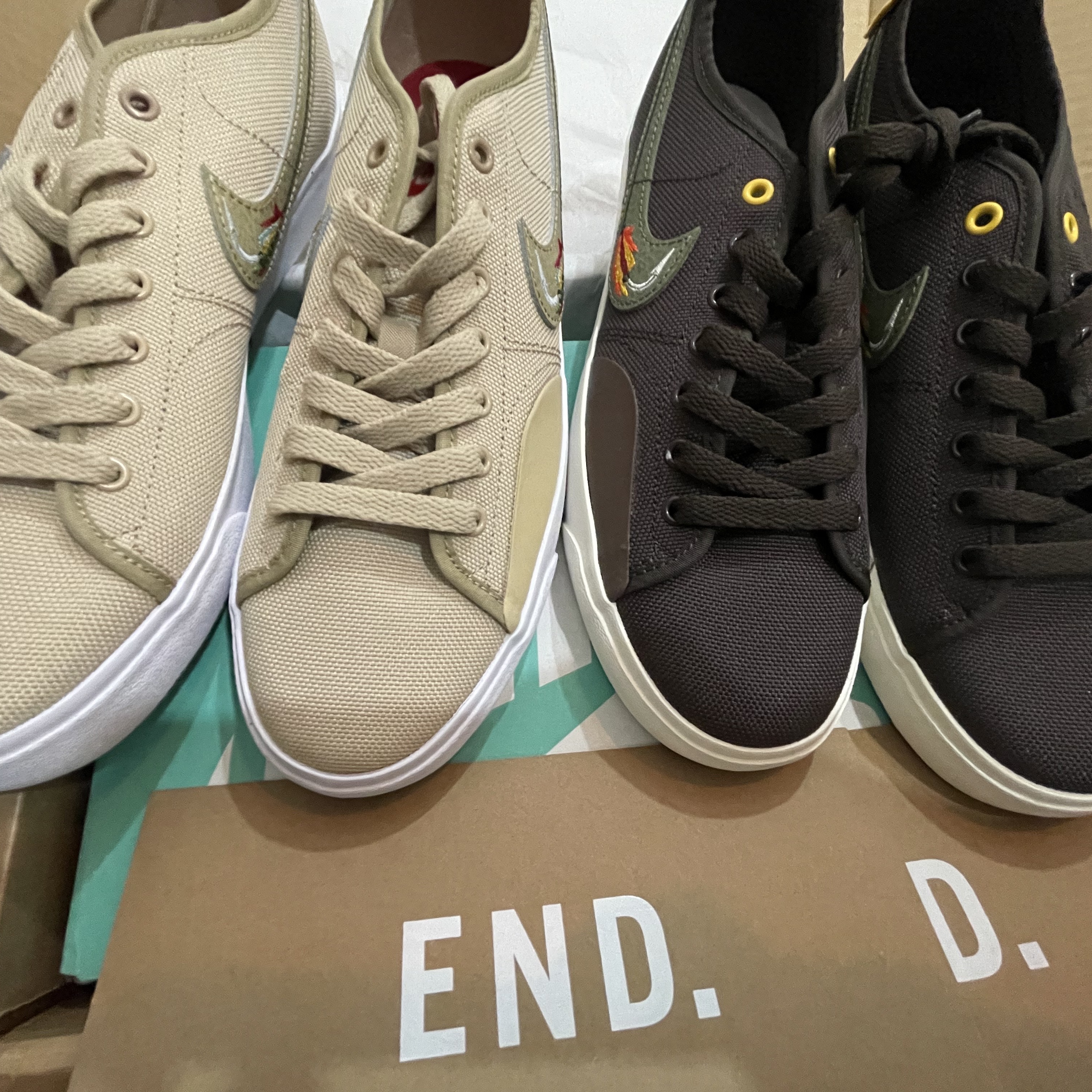 Nike SB Blazer DVDL Parachute Beige, Nike SB Blazer Court DVDL Baroque Brown 착용 스타일 - 3