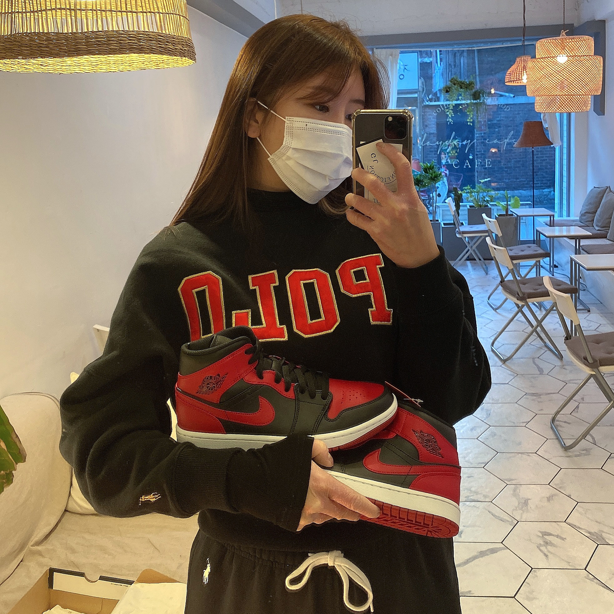Jordan 1 Mid Bred Banned 2020 착용 스타일