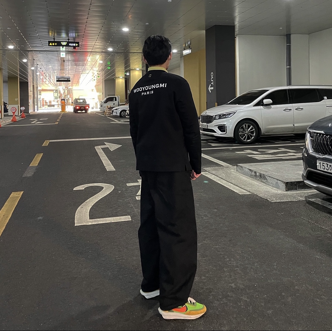Nike x Sacai LDWaffle Green Multi 착용 스타일