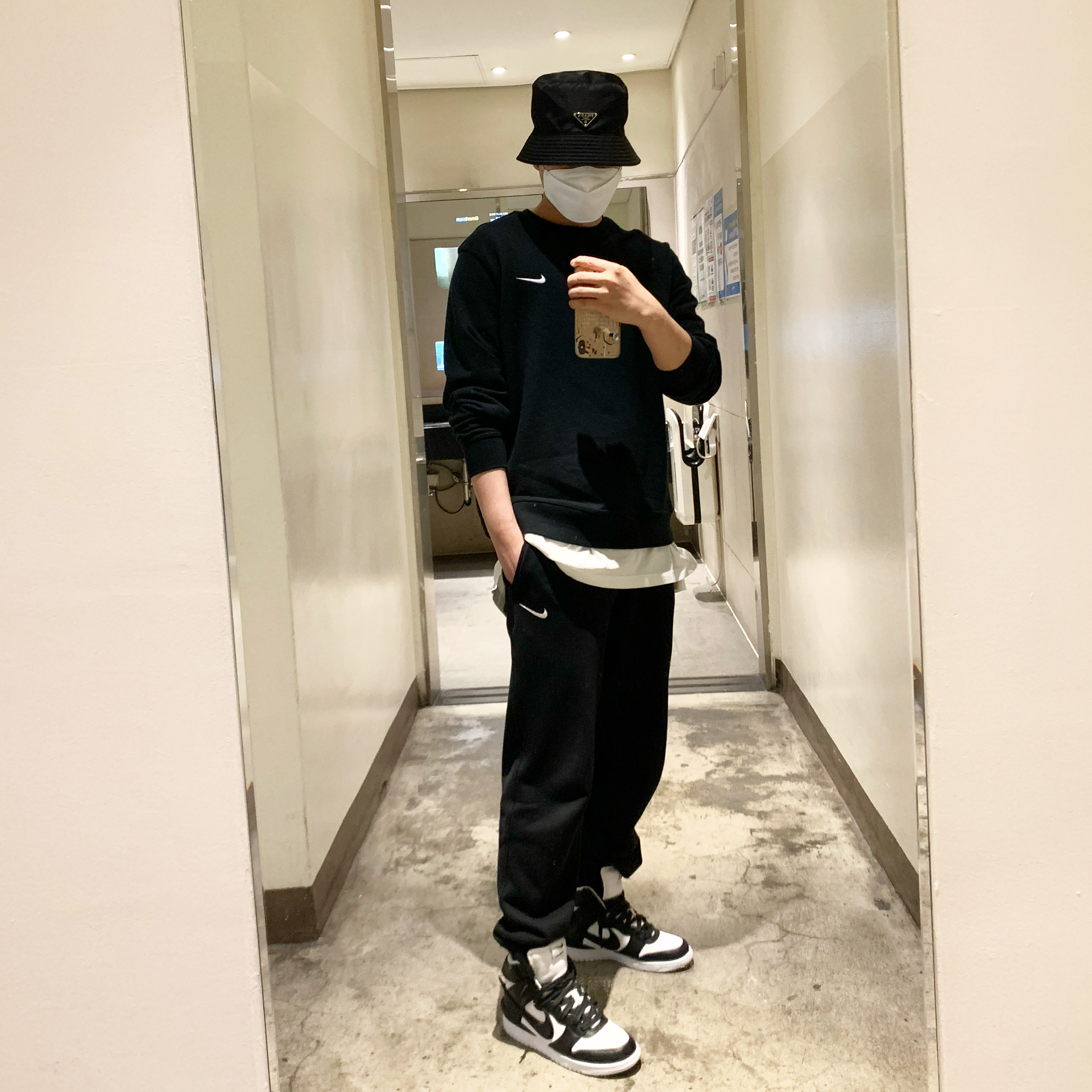 Nike x Ambush Dunk High Black 착용 스타일