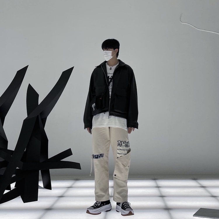 Converse Run Star Hike Hi Black White Gum 착용 스타일
