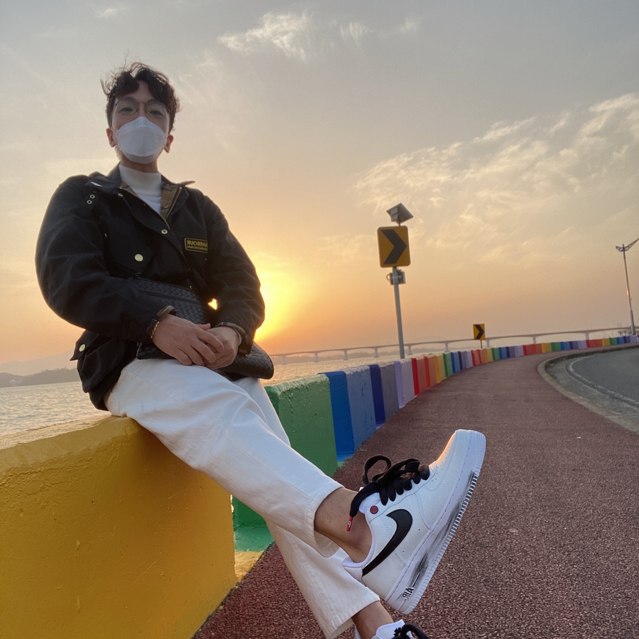 Nike x Peaceminusone Air Force 1 Low Para-Noise 2.0 착용 스타일