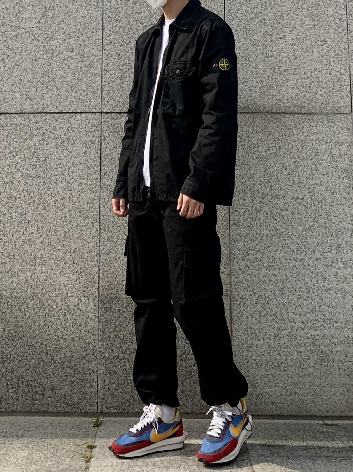 Nike x Sacai LDWaffle Blue Multi 착용 스타일
