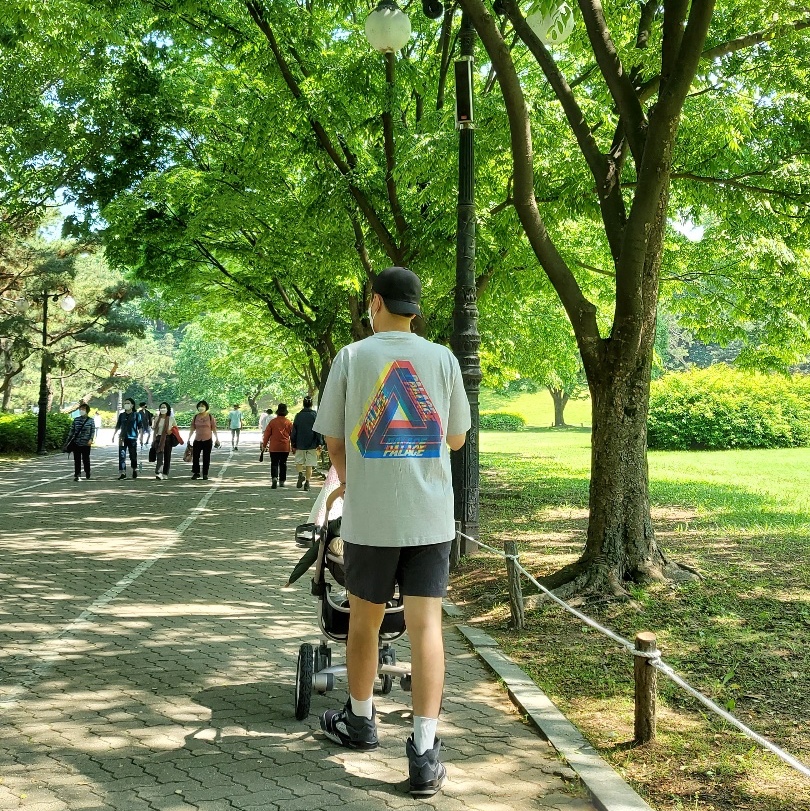 Palace Tri-Ferg Colour Blur T-Shirt Grey Marl - 20FW, Jordan 5 Retro Anthracite 착용 스타일