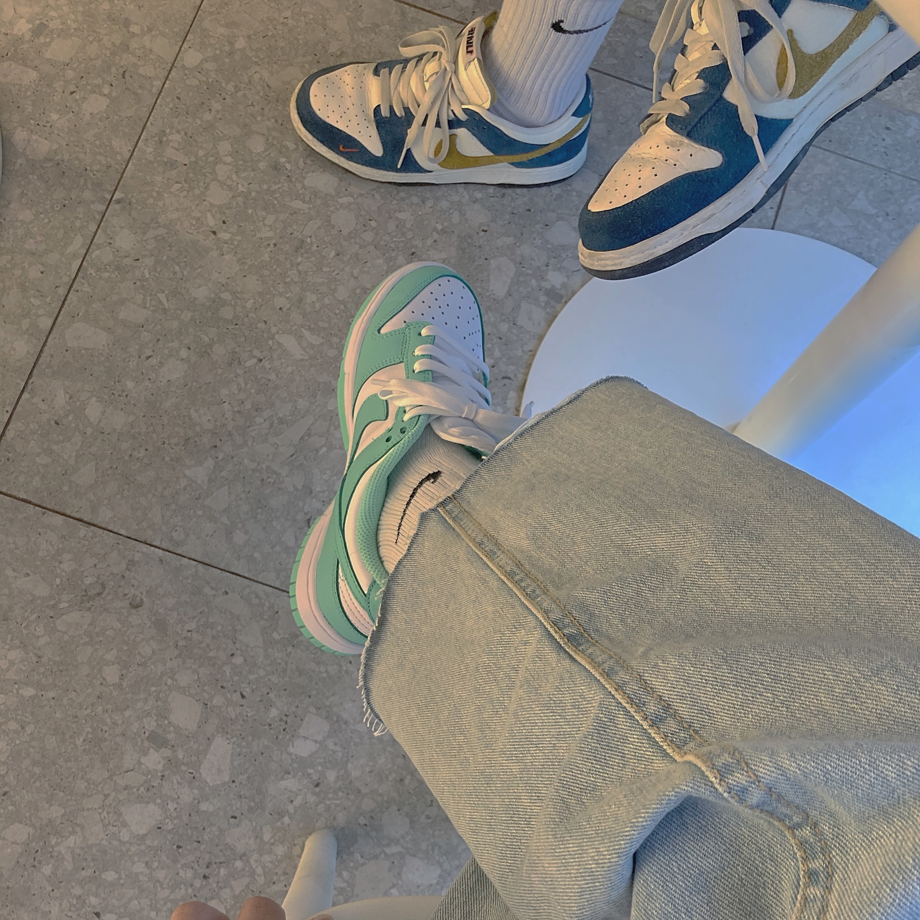 Nike x Kasina Dunk Low 80's Bus, (W) Nike Dunk Low Green Glow 착용 스타일