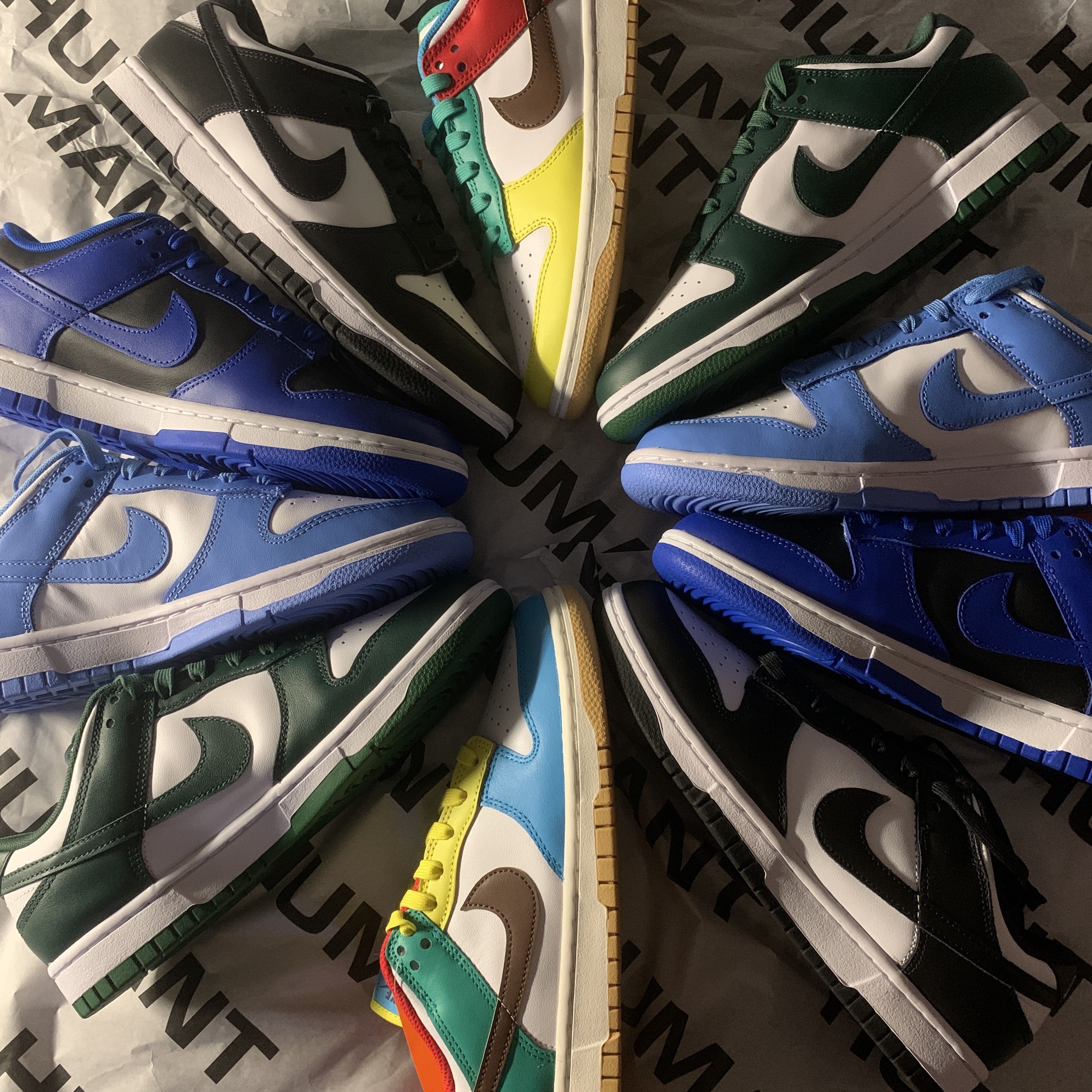 Nike Dunk Low Retro Black, Nike Dunk Low Retro University Blue 착용 스타일