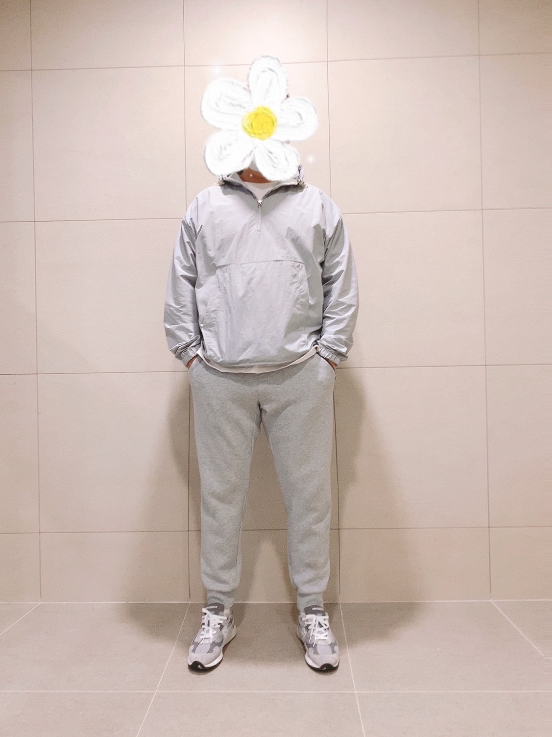New Balance 992 Made in USA Grey - D Standard 착용 스타일