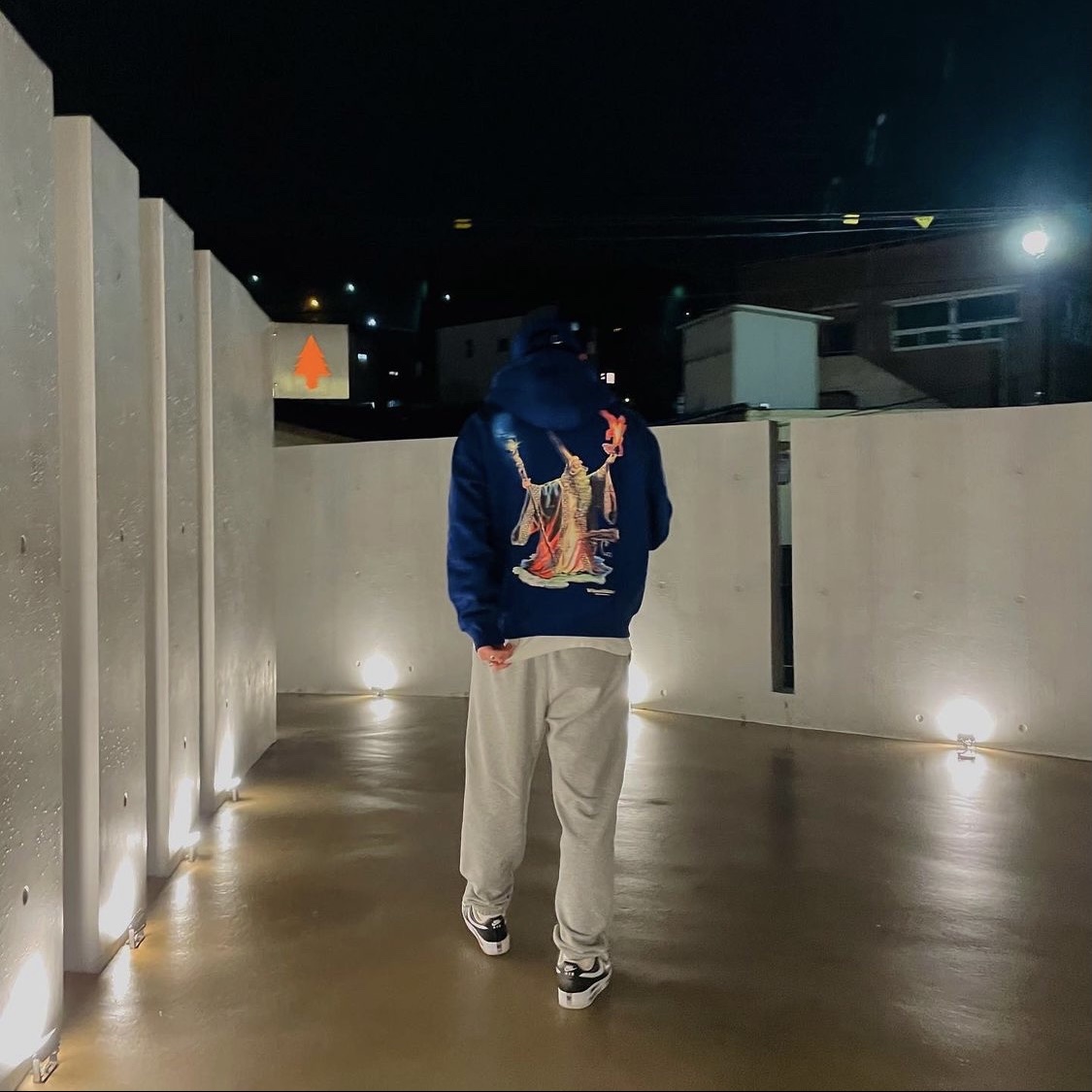 Nike x Peaceminusone Air Force 1 Low Para-Noise, Nike NRG ACG Hoodie Wizard Blue Void - US/EU 착용 스타일