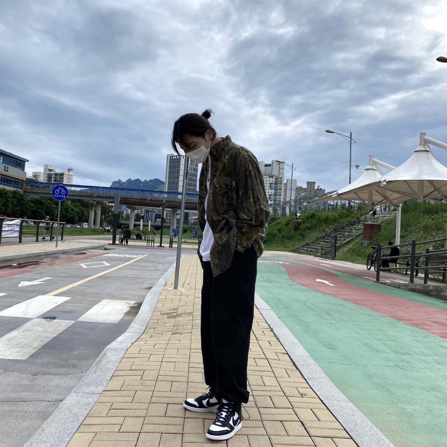 Nike x Ambush Dunk High Black 착용 스타일