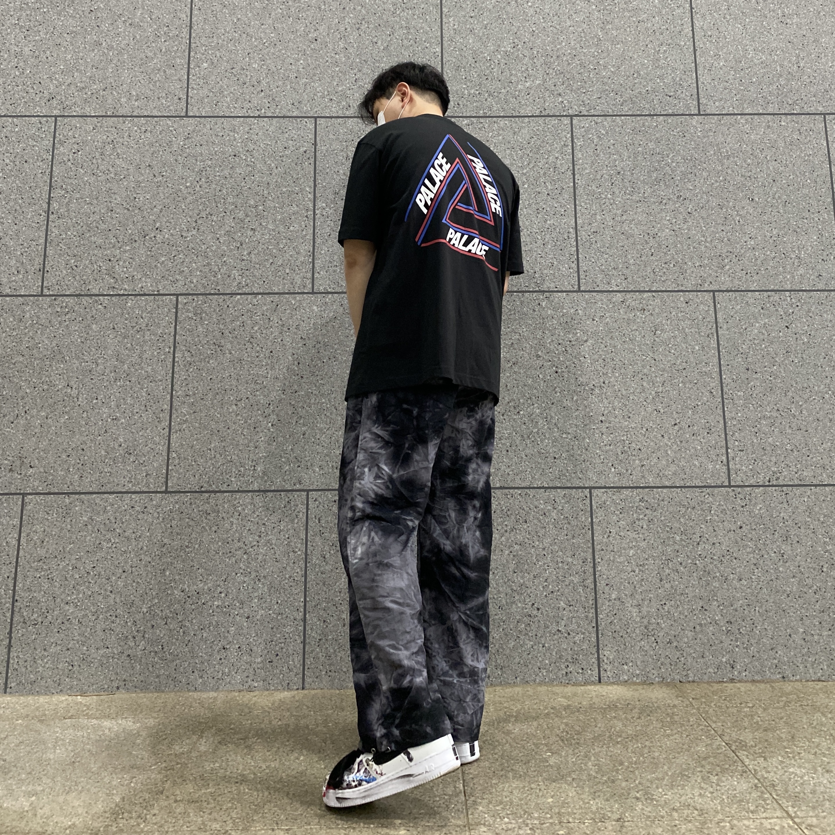 Nike x Peaceminusone Air Force 1 Low Para-Noise 2.0, Palace Basically A Tri-Ferg T-Shirt Black - 21SS 착용 스타일
