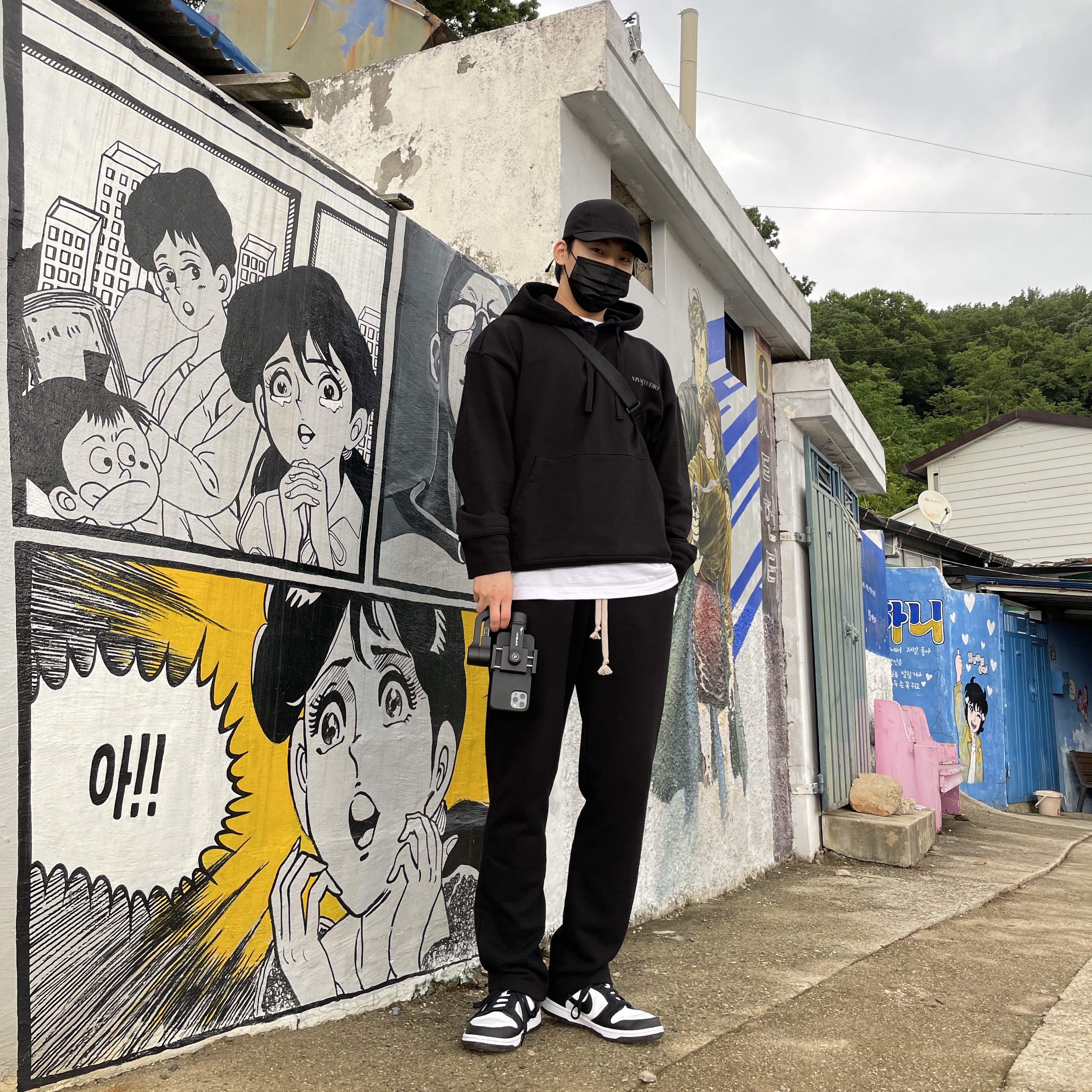 Nike Dunk Low Retro Black 착용 스타일