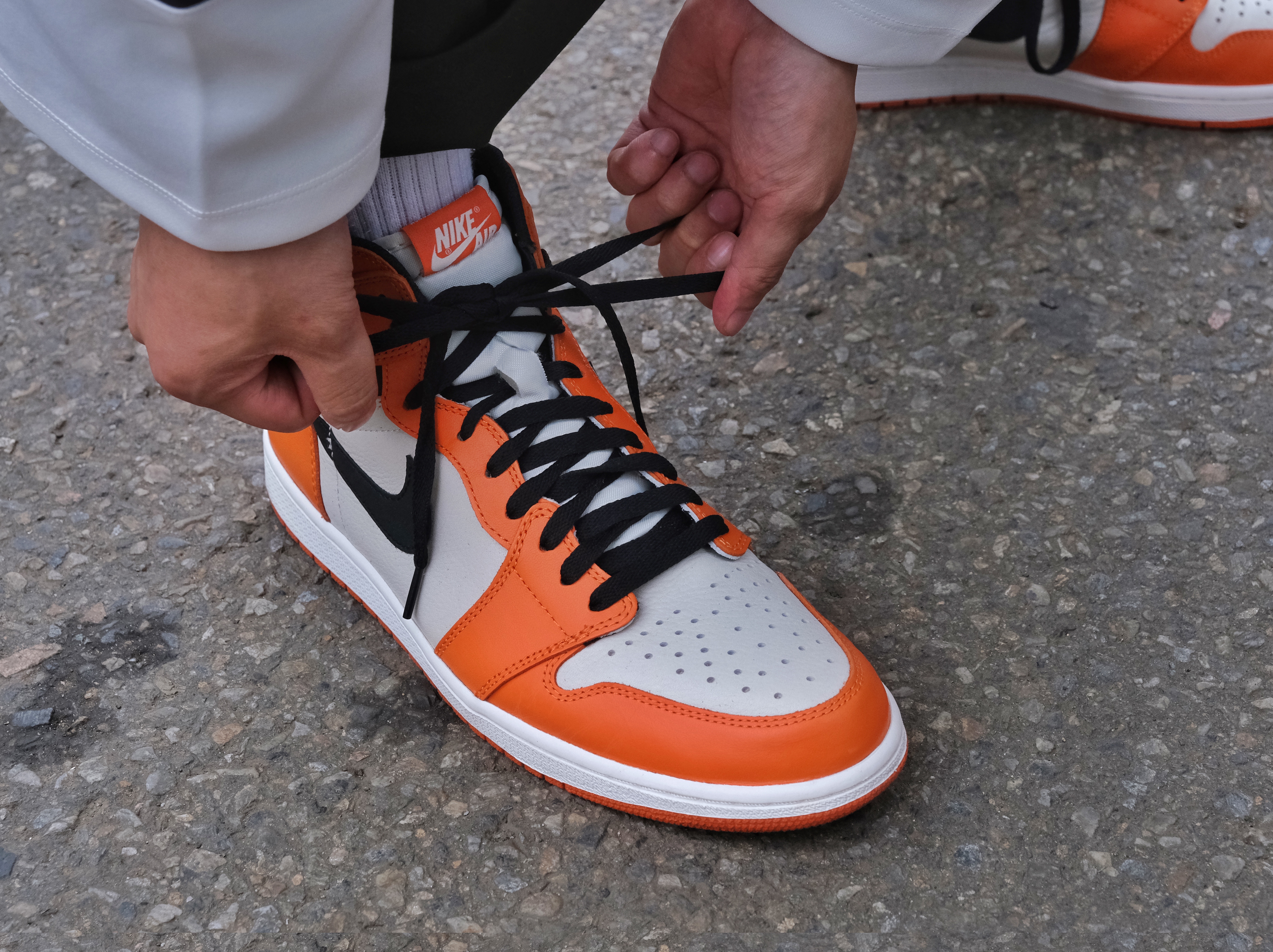Jordan 1 Retro High OG Reverse Shattered Backboard 착용 스타일