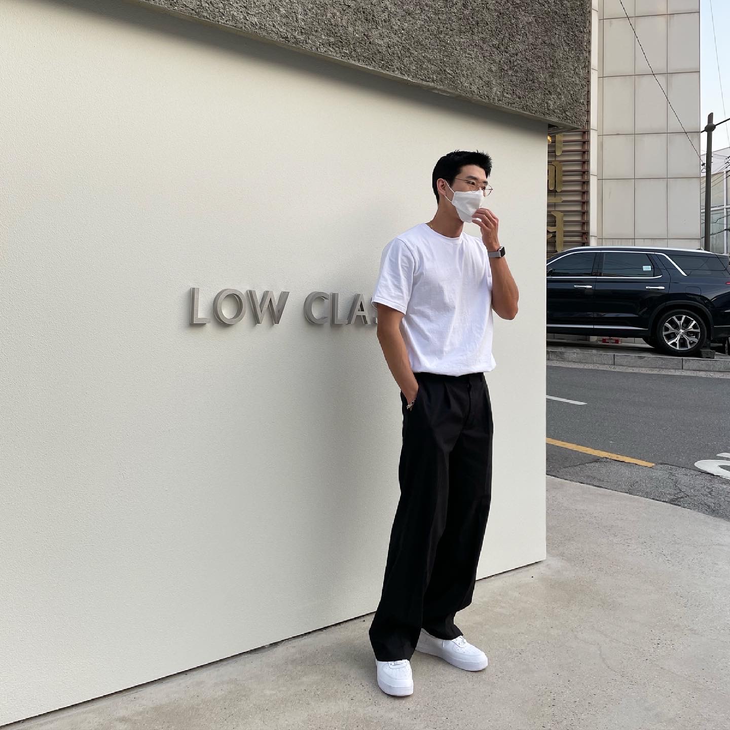Nike Air Force 1 '07 Low White 착용 스타일 - 2