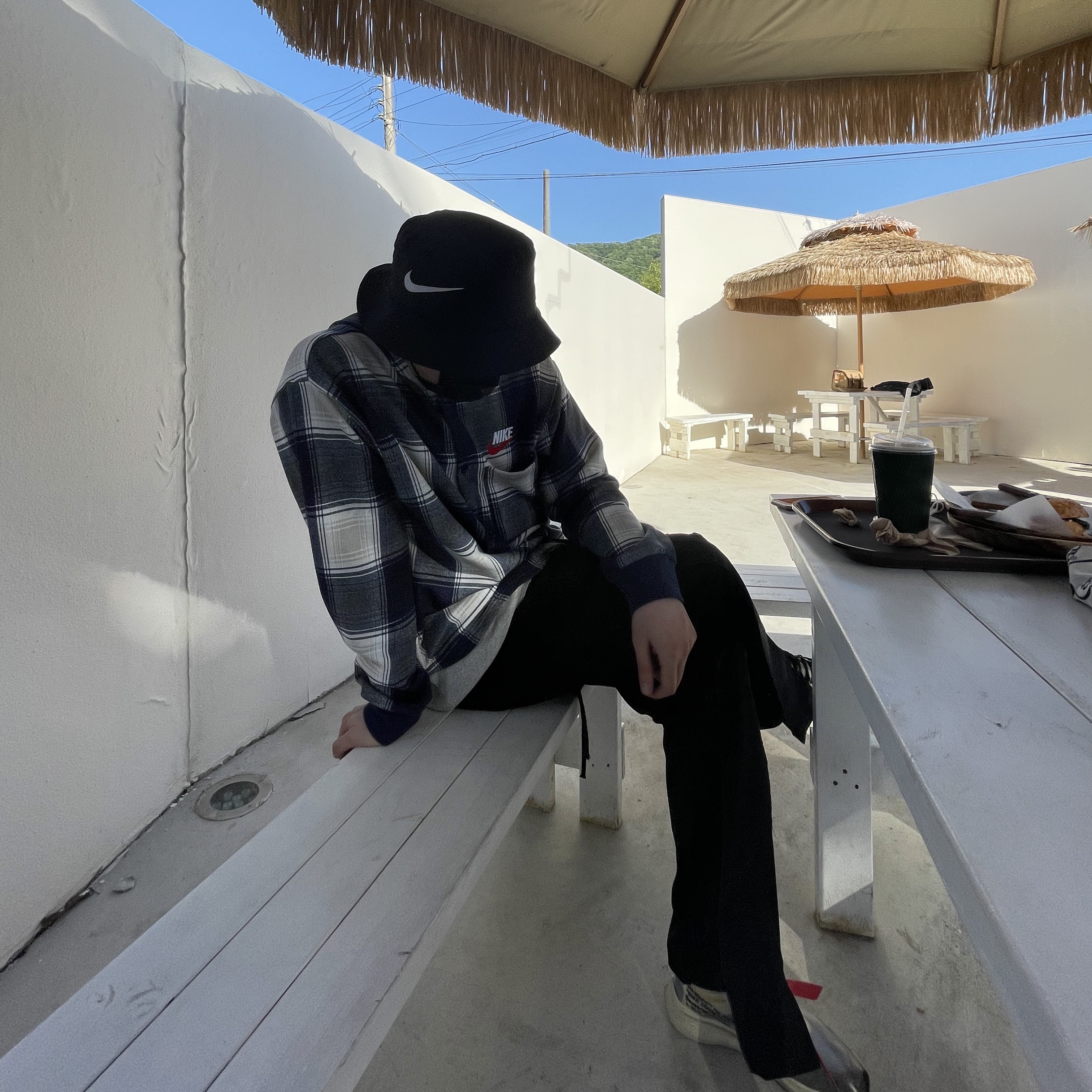 Nike x Off-White Zoom Fly SP The Ten, Nike x Stussy Bucket Hat Black 착용 스타일 - 1