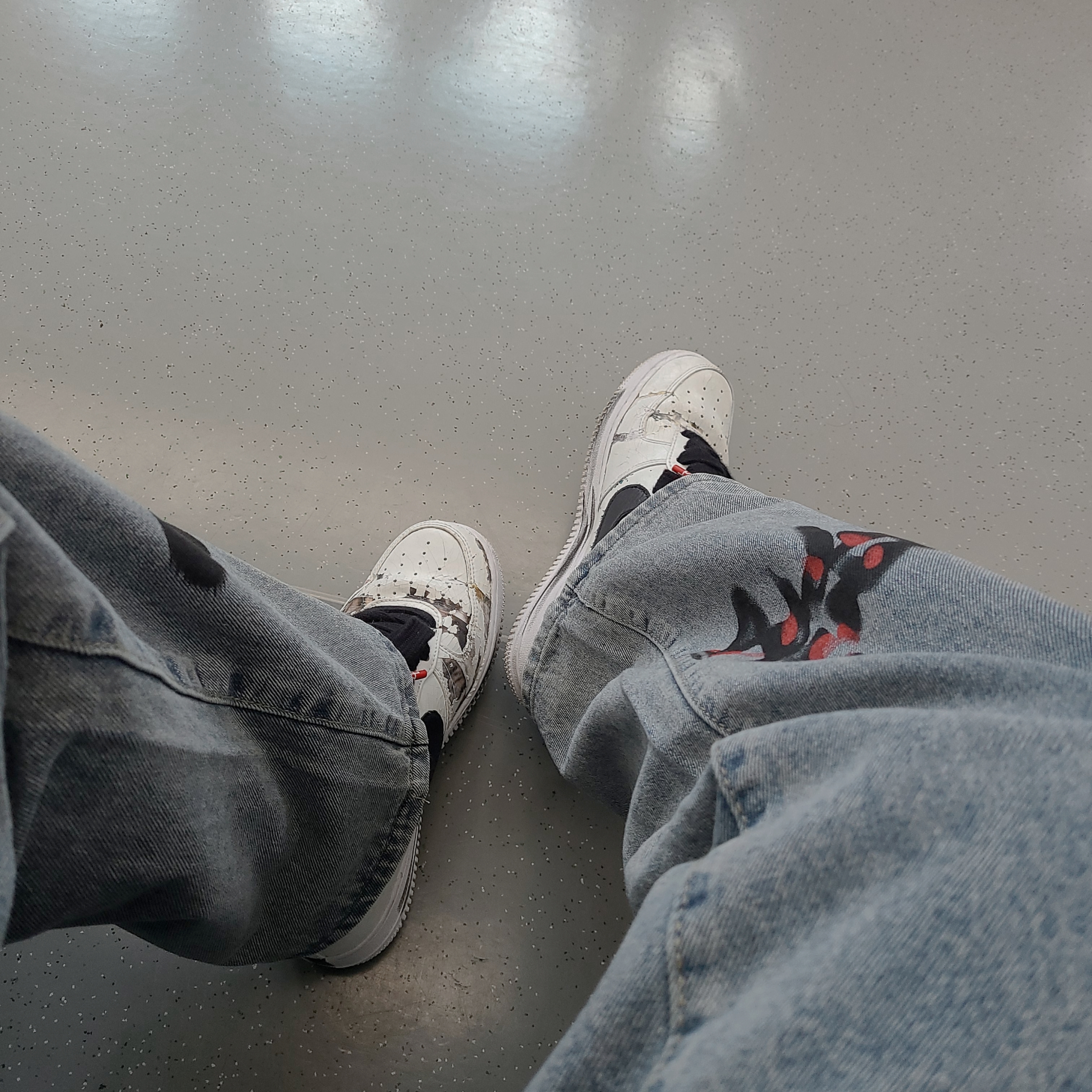 Nike x Peaceminusone Air Force 1 Low Para-Noise 2.0 착용 스타일