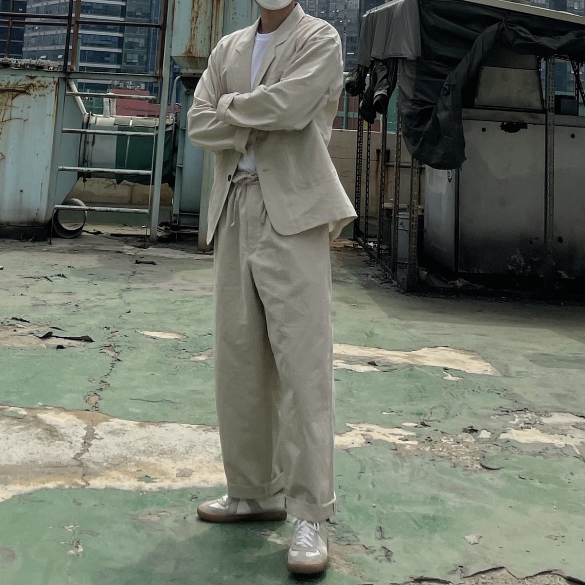 Maison Margiela Calfskin Replica Sneakers 착용 스타일