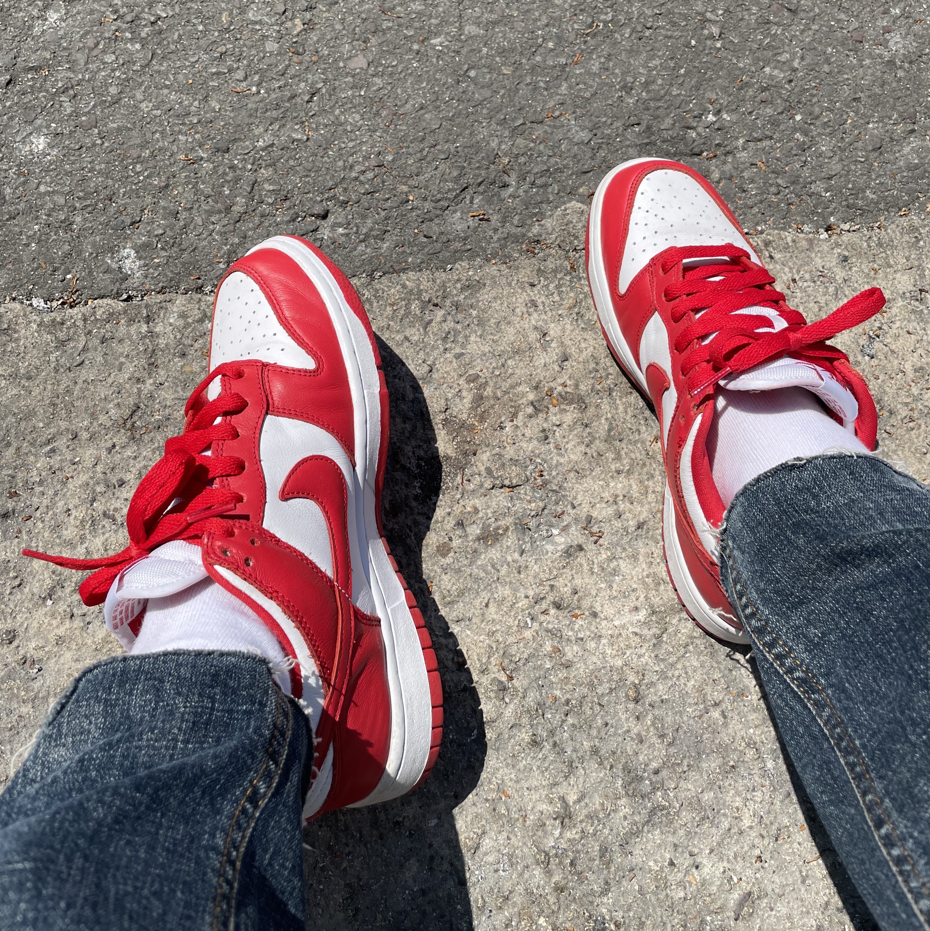 Nike Dunk Low SP University Red 2020 착용 스타일 - 2