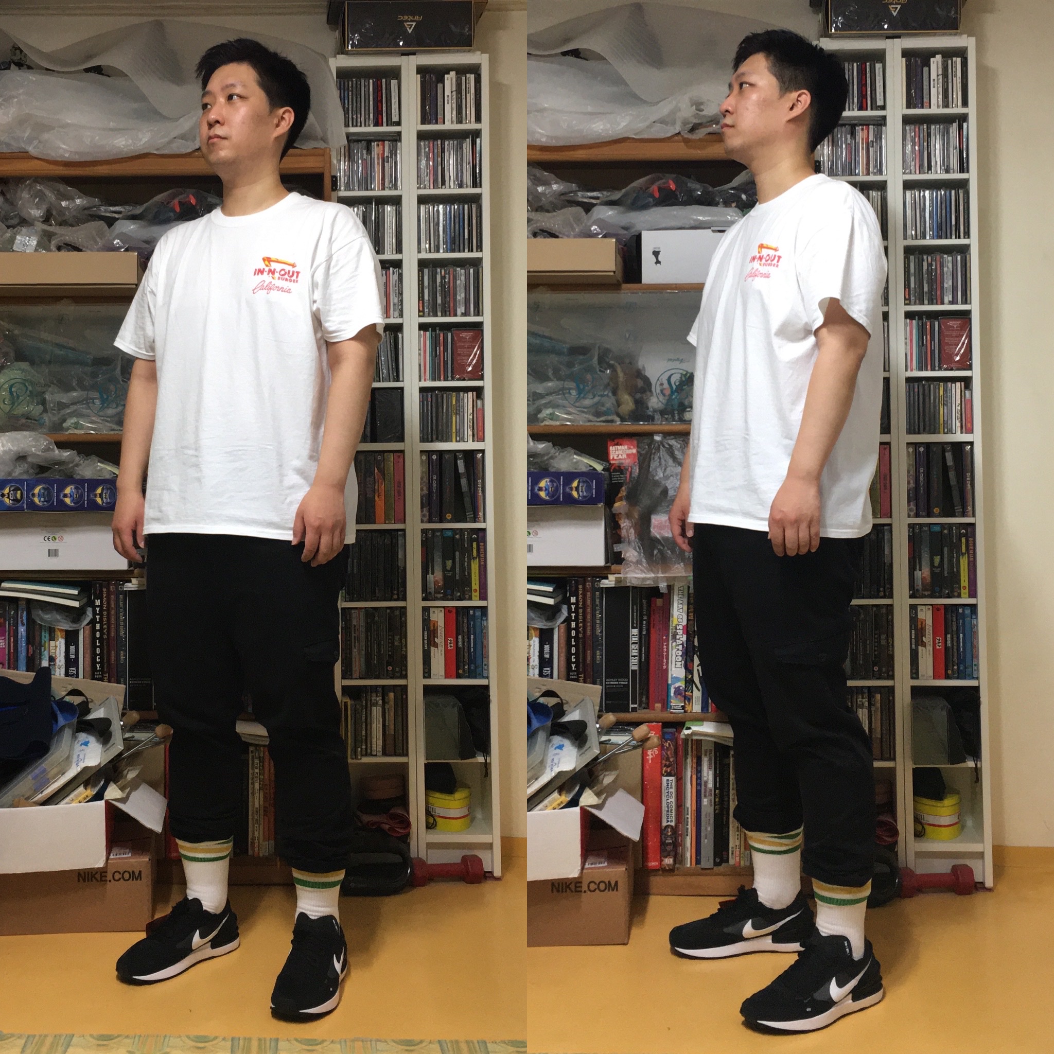 (W) Nike Waffle One Black White 착용 스타일