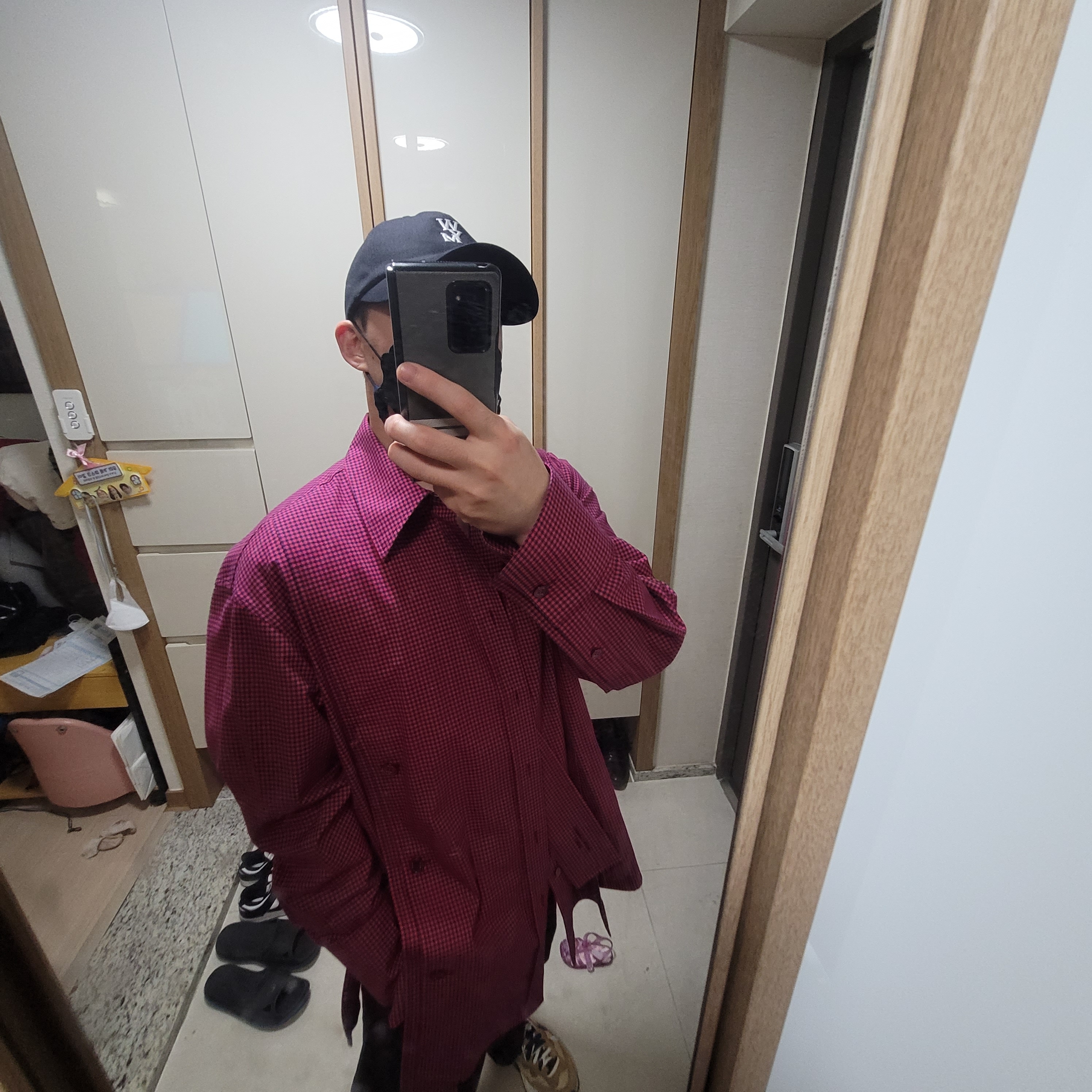 Nike x Sacai VaporWaffle Sesame and Blue Void 착용 스타일 - 3
