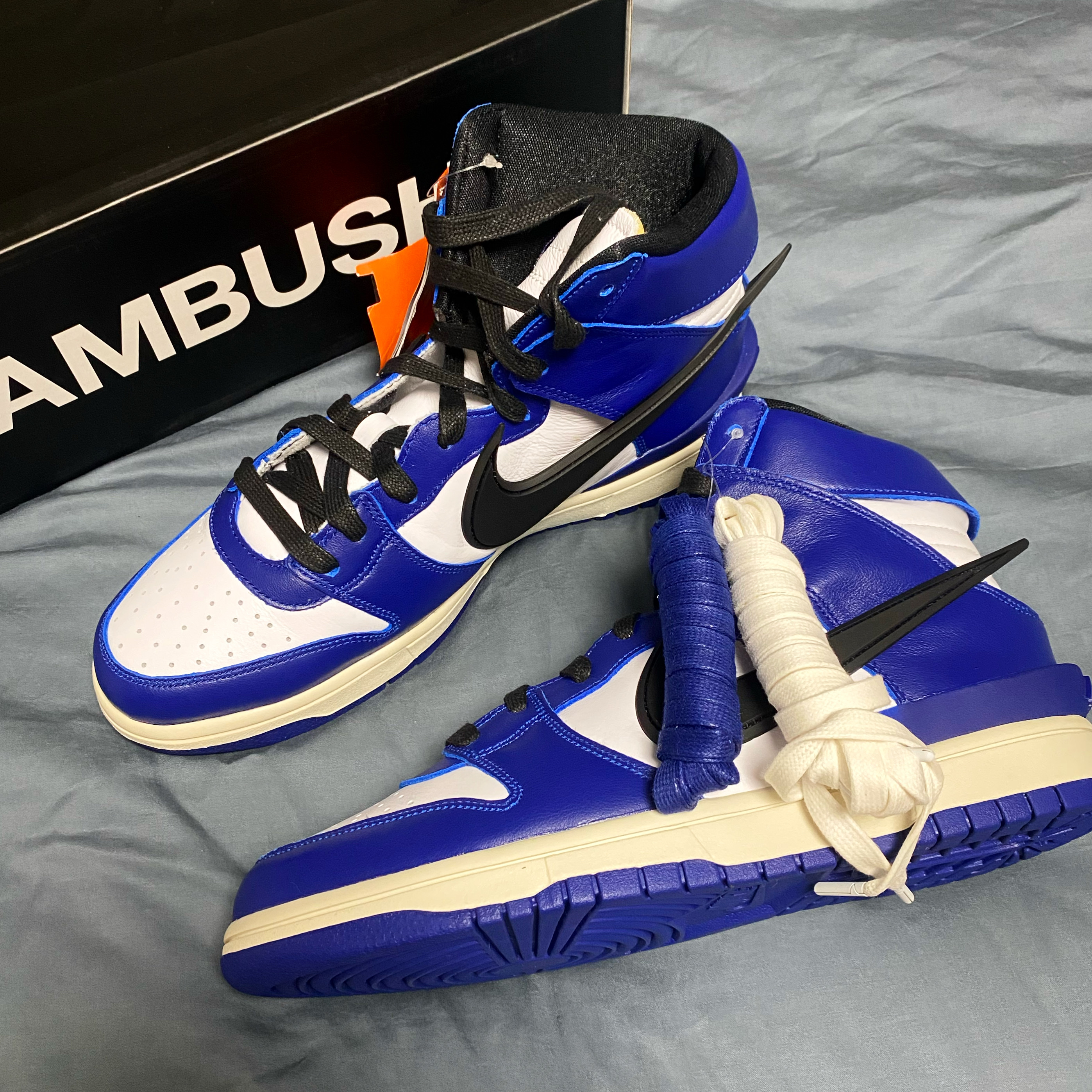 Nike x Ambush Dunk High Deep Royal Blue 착용 스타일