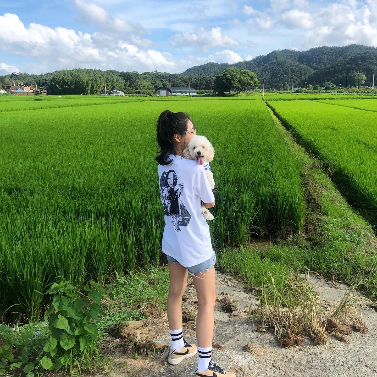 Palace U Figure T-Shirt White - 19FW, Nike x Riccardo Tisci Air Force 1 Low Tan 착용 스타일 - 2