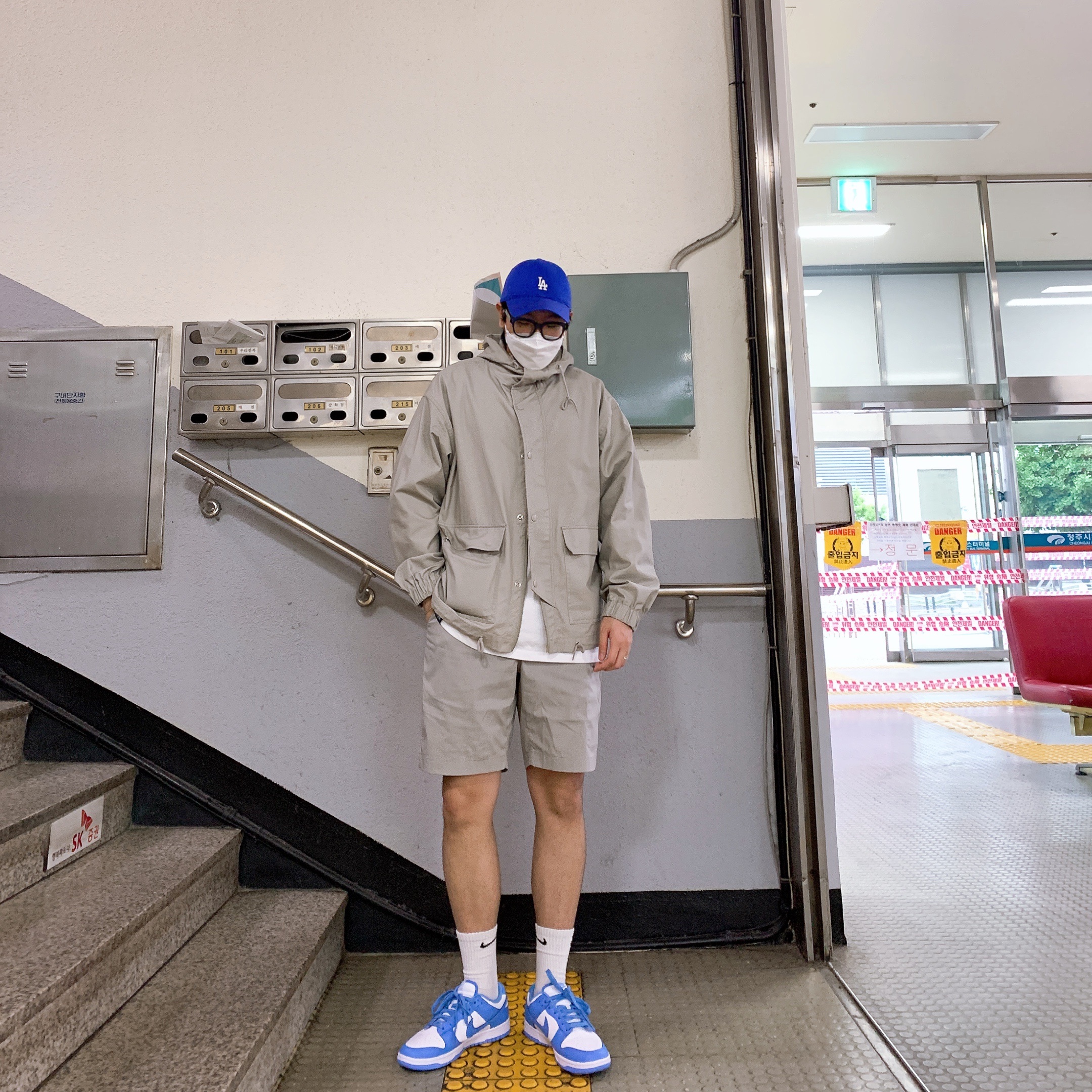 Nike Dunk Low Retro University Blue 착용 스타일