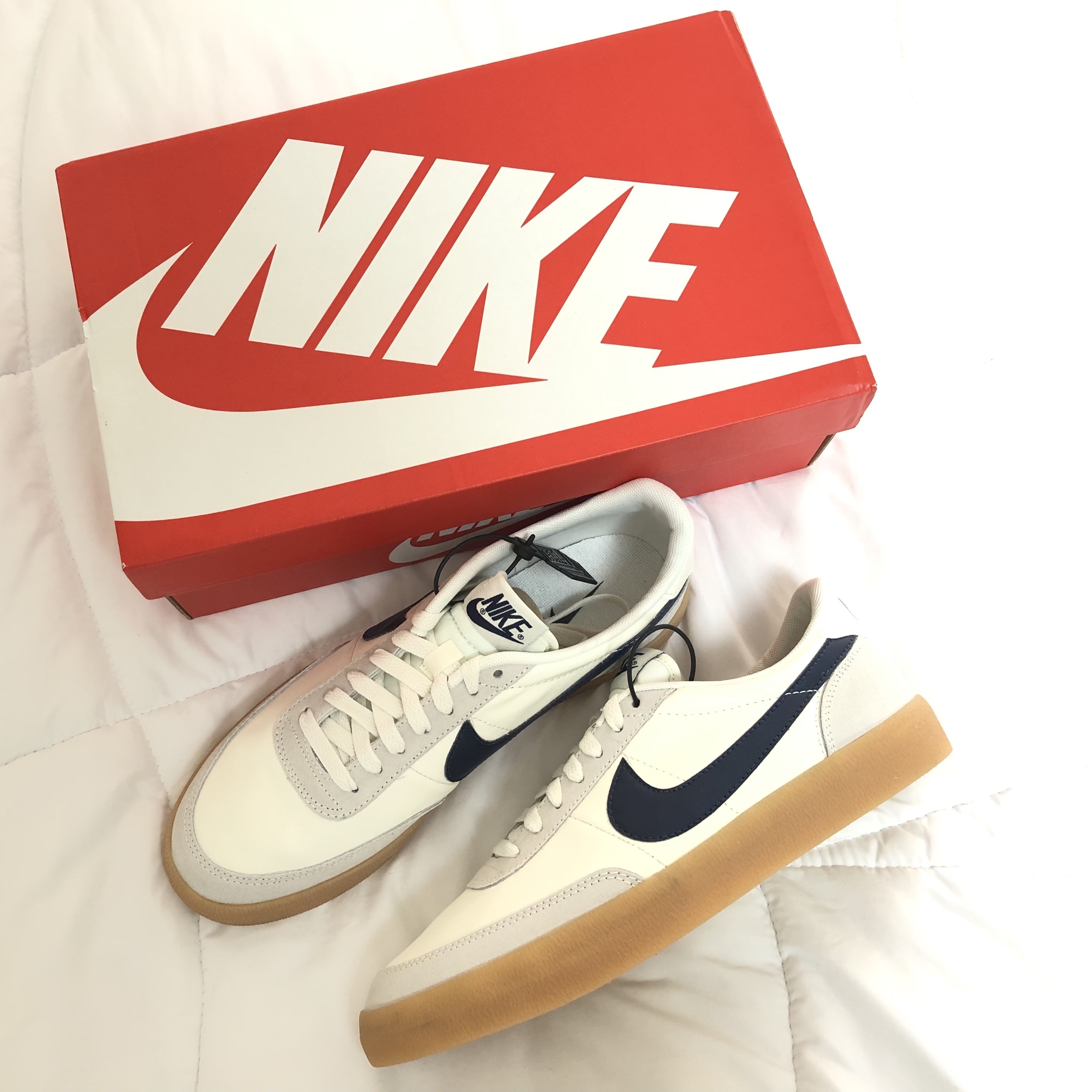 Nike x J.Crew Killshot 2 Sail Midnight Navy 착용 스타일