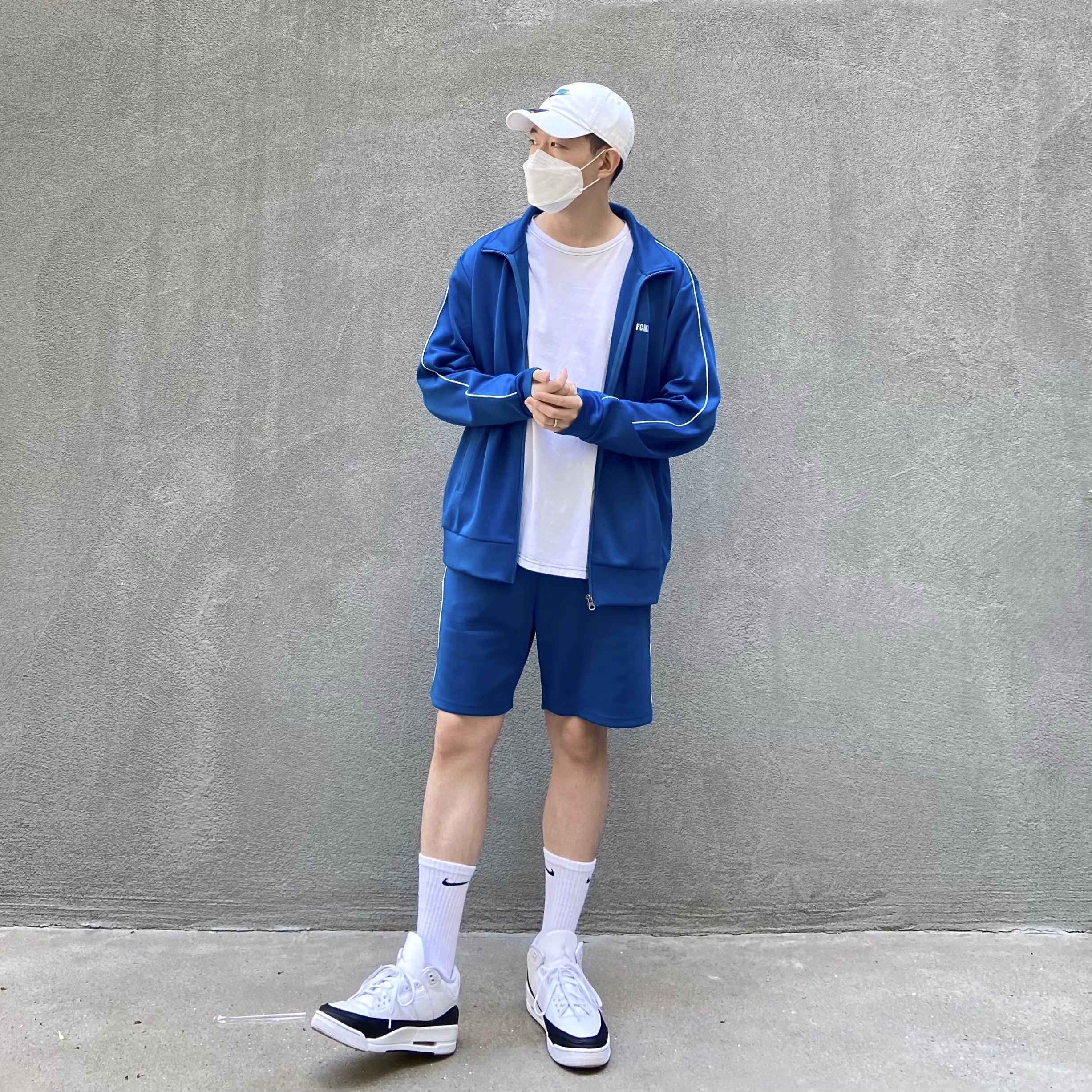 Jordan 3 x Fragment Retro SP White Black 착용 스타일