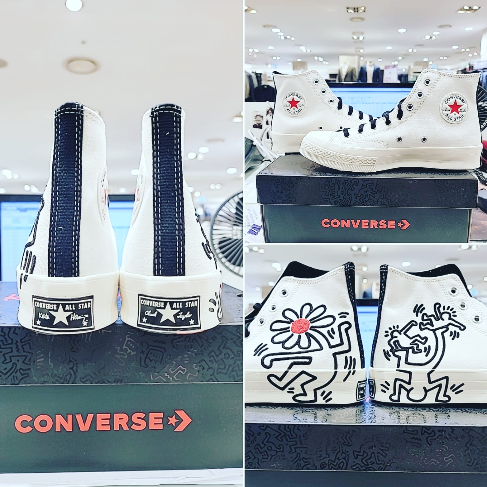 Converse x Keith Haring Chuck 70 High White 착용 스타일 - 2
