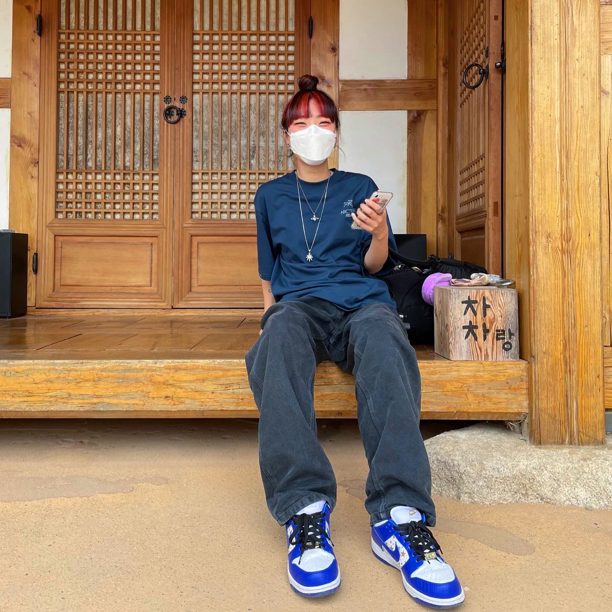 Nike x Supreme SB Dunk Low Hyper Blue, Palace x Arc'teryx T-Shirt Teal - 20FW 착용 스타일