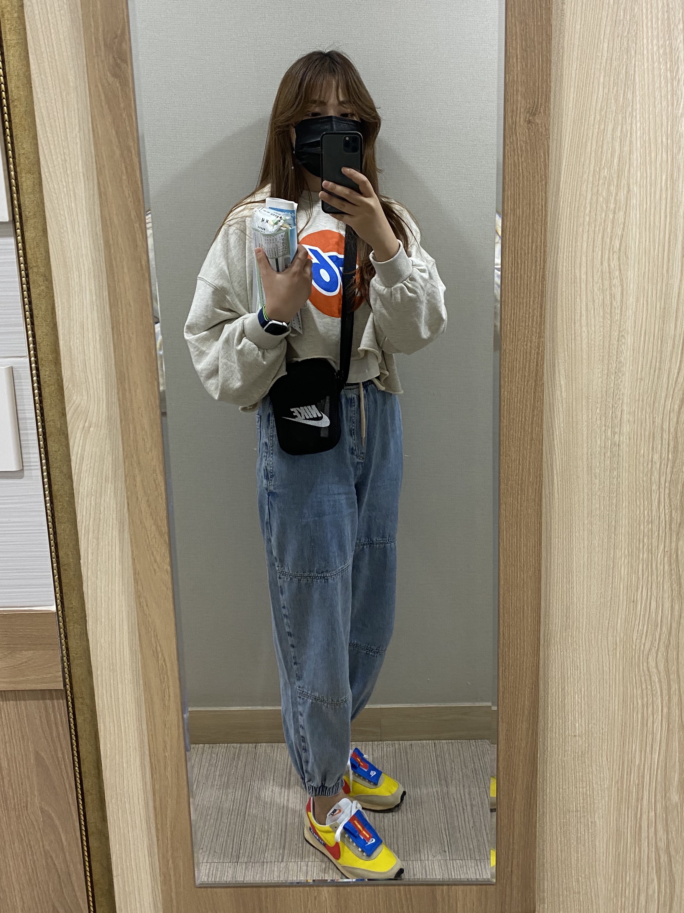 (W) Nike Daybreak BRS Speed Yellow 착용 스타일