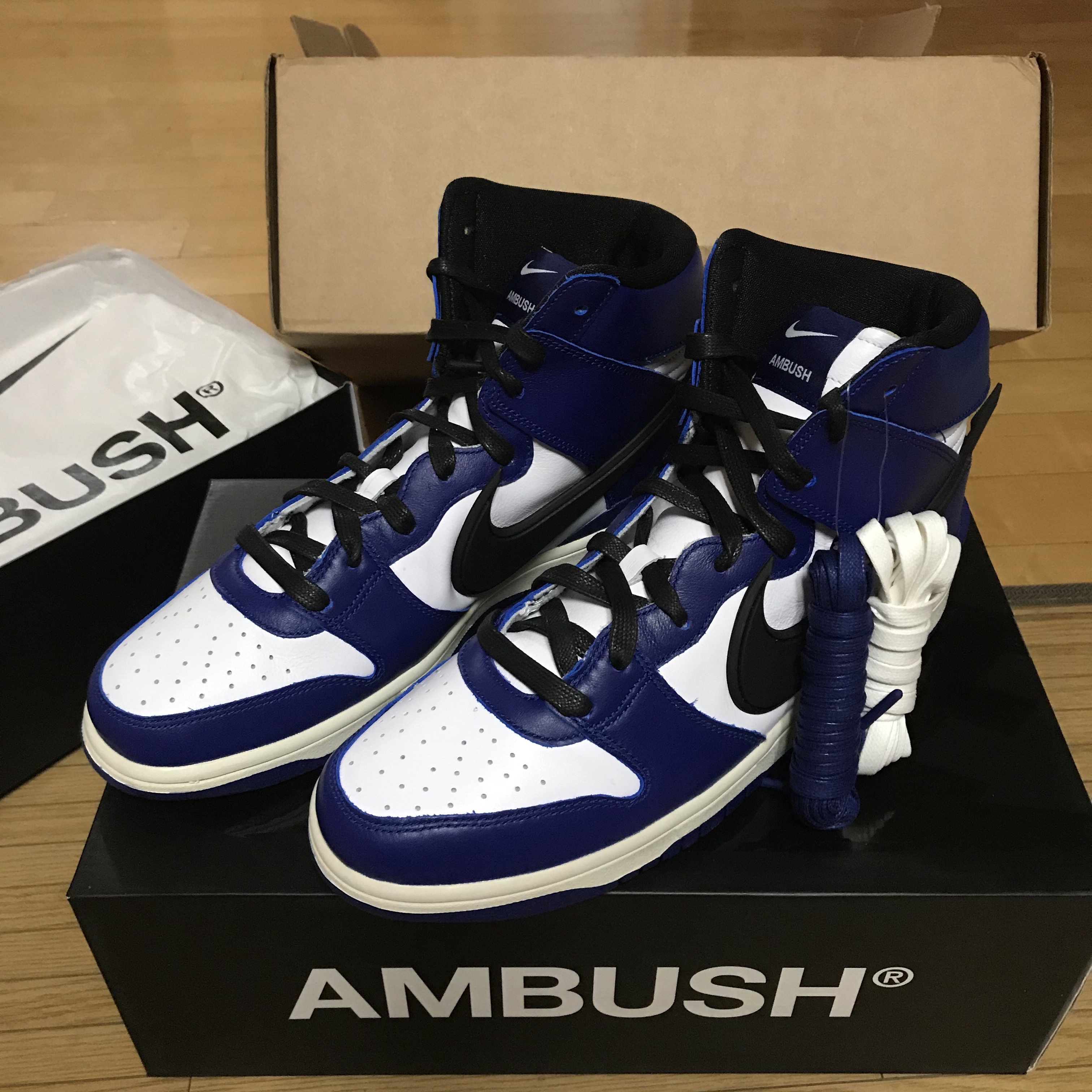 Nike x Ambush Dunk High Deep Royal Blue 착용 스타일