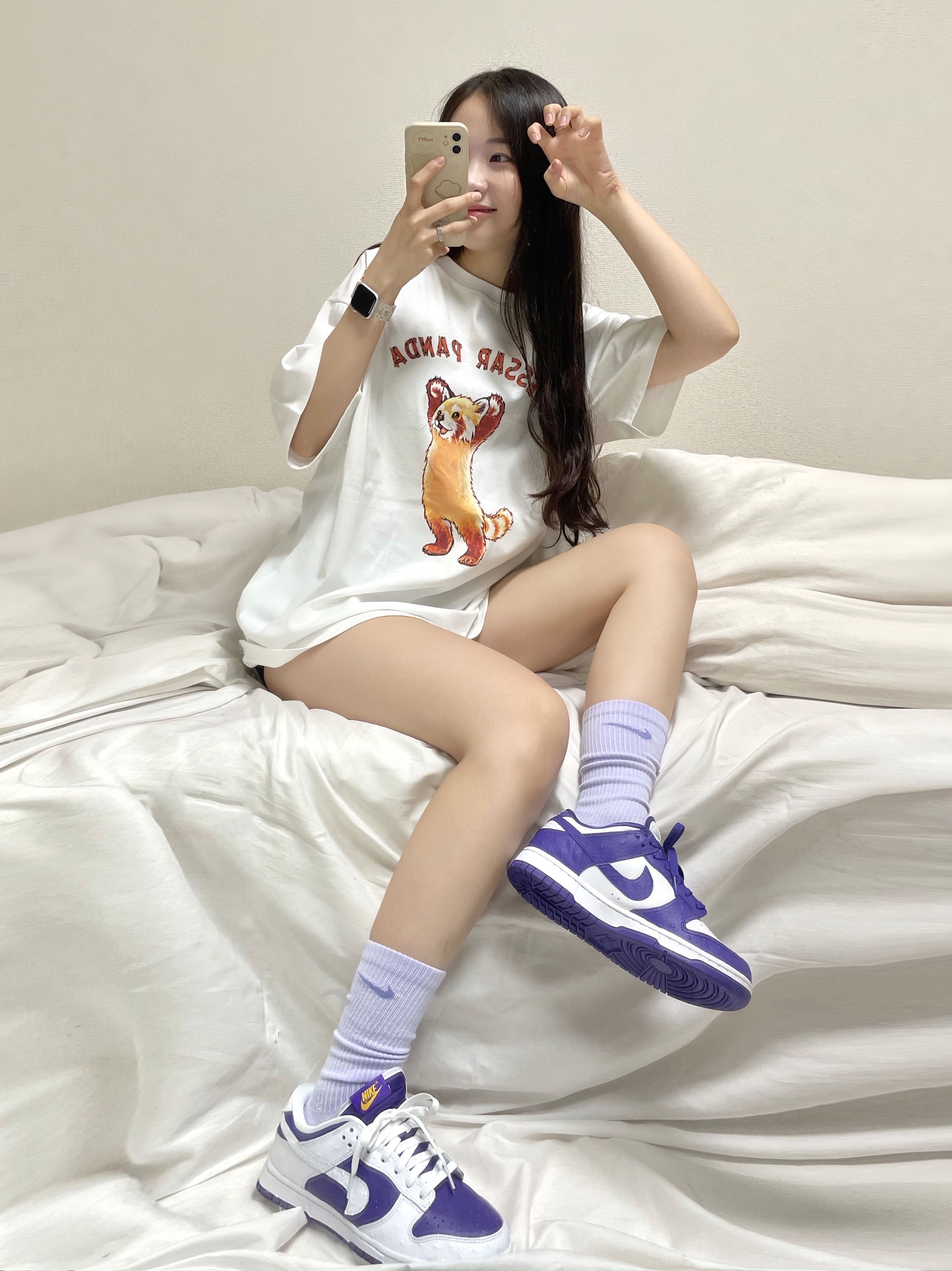 (W) Nike Dunk Low SE Flip 착용 스타일