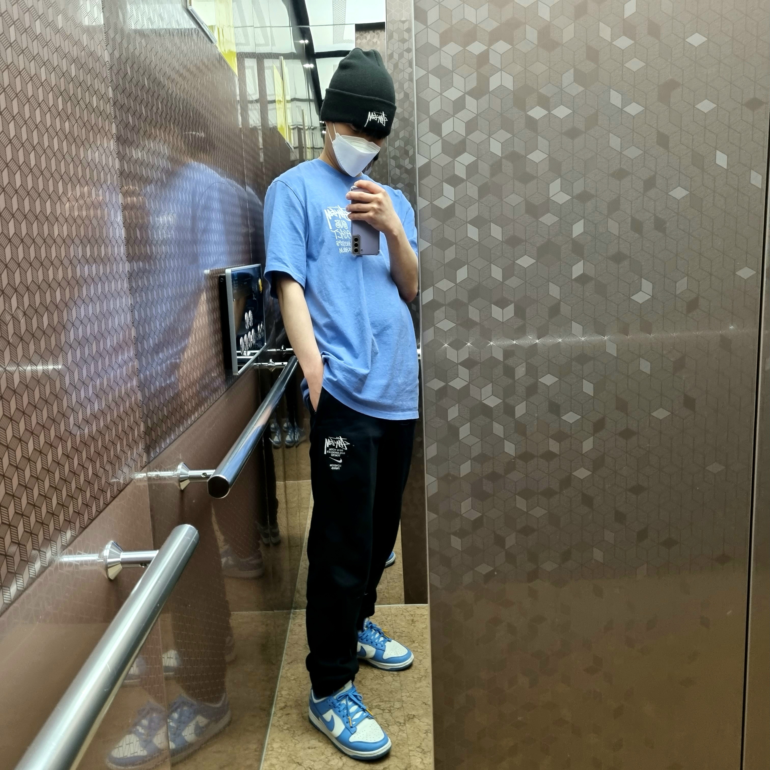 (W) Nike Dunk Low Coast, Nike x Stussy NRG ZR Fleece Pants Black - Asia 착용 스타일