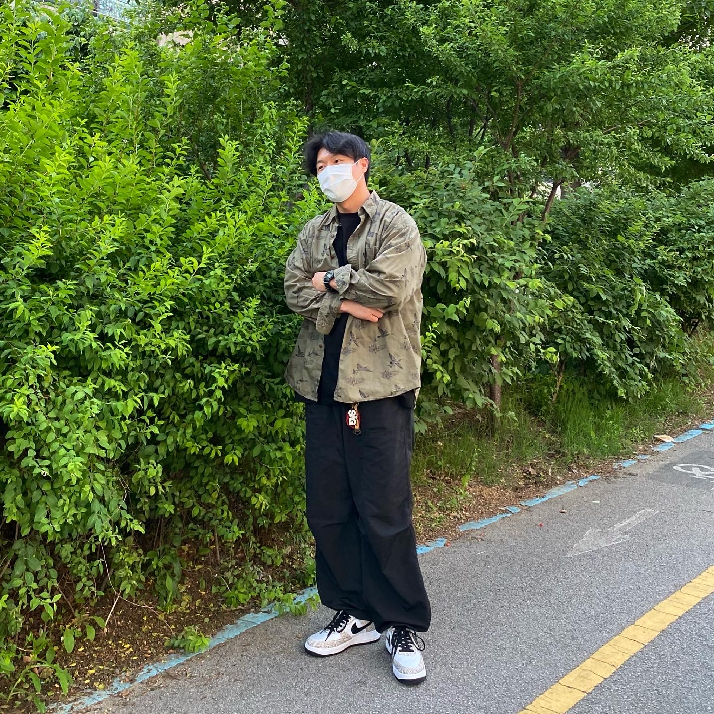 Nike Air Force 1 Low Retro Cocoa Snake 2018, Nike Air Force 1 B Silver Snake 착용 스타일 - 1