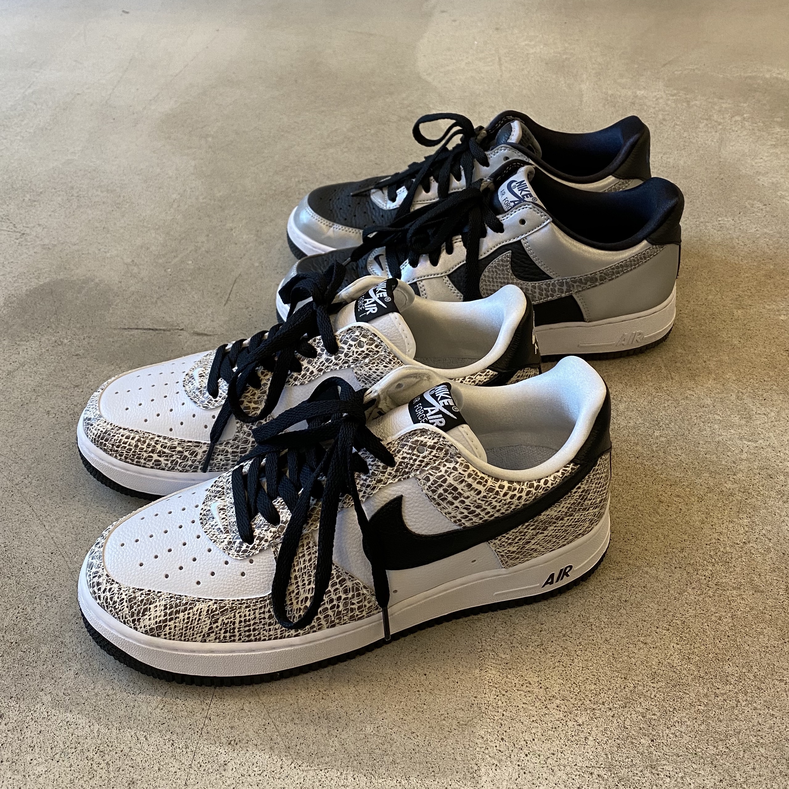 Nike Air Force 1 Low Retro Cocoa Snake 2018, Nike Air Force 1 B Silver Snake 착용 스타일 - 5