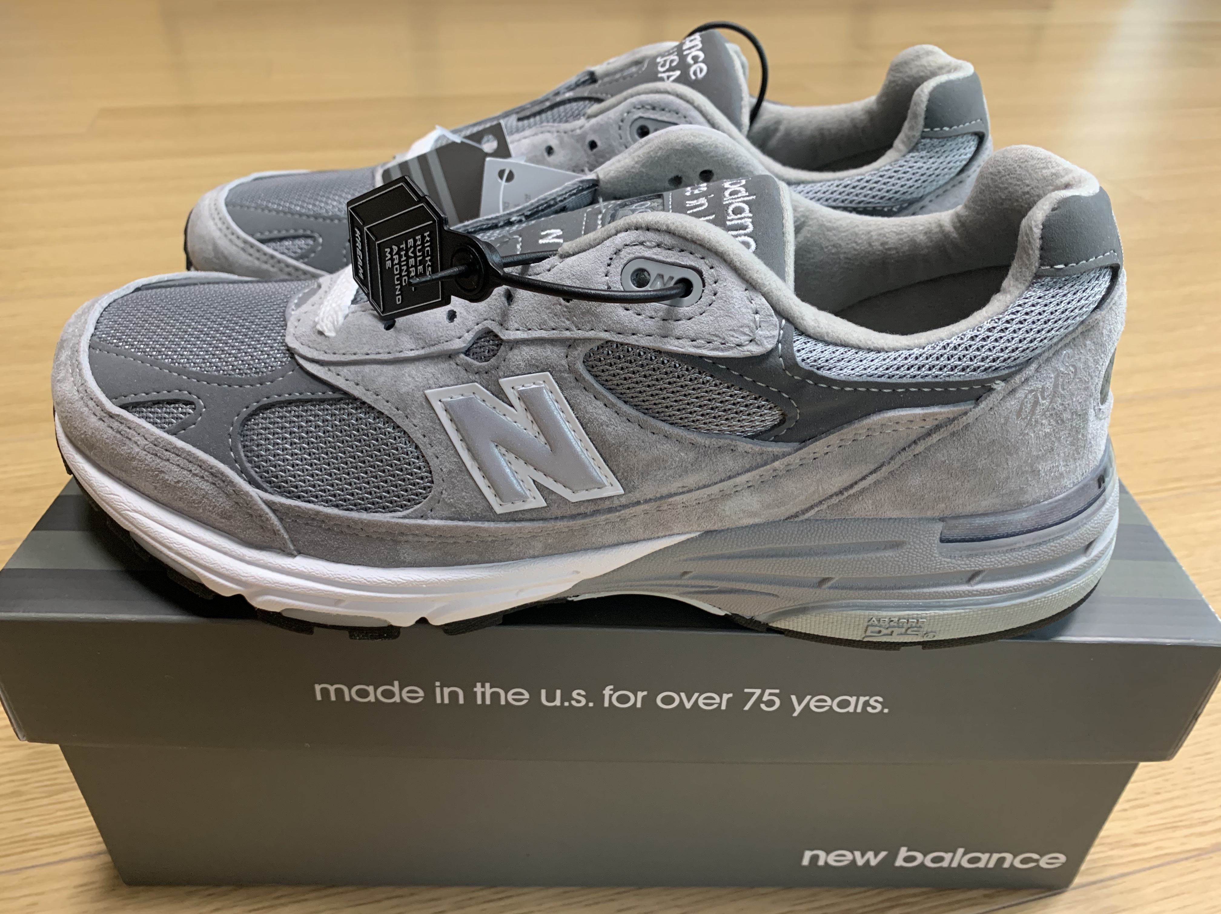New Balance 993 Made in USA Grey - D Standard 착용 스타일