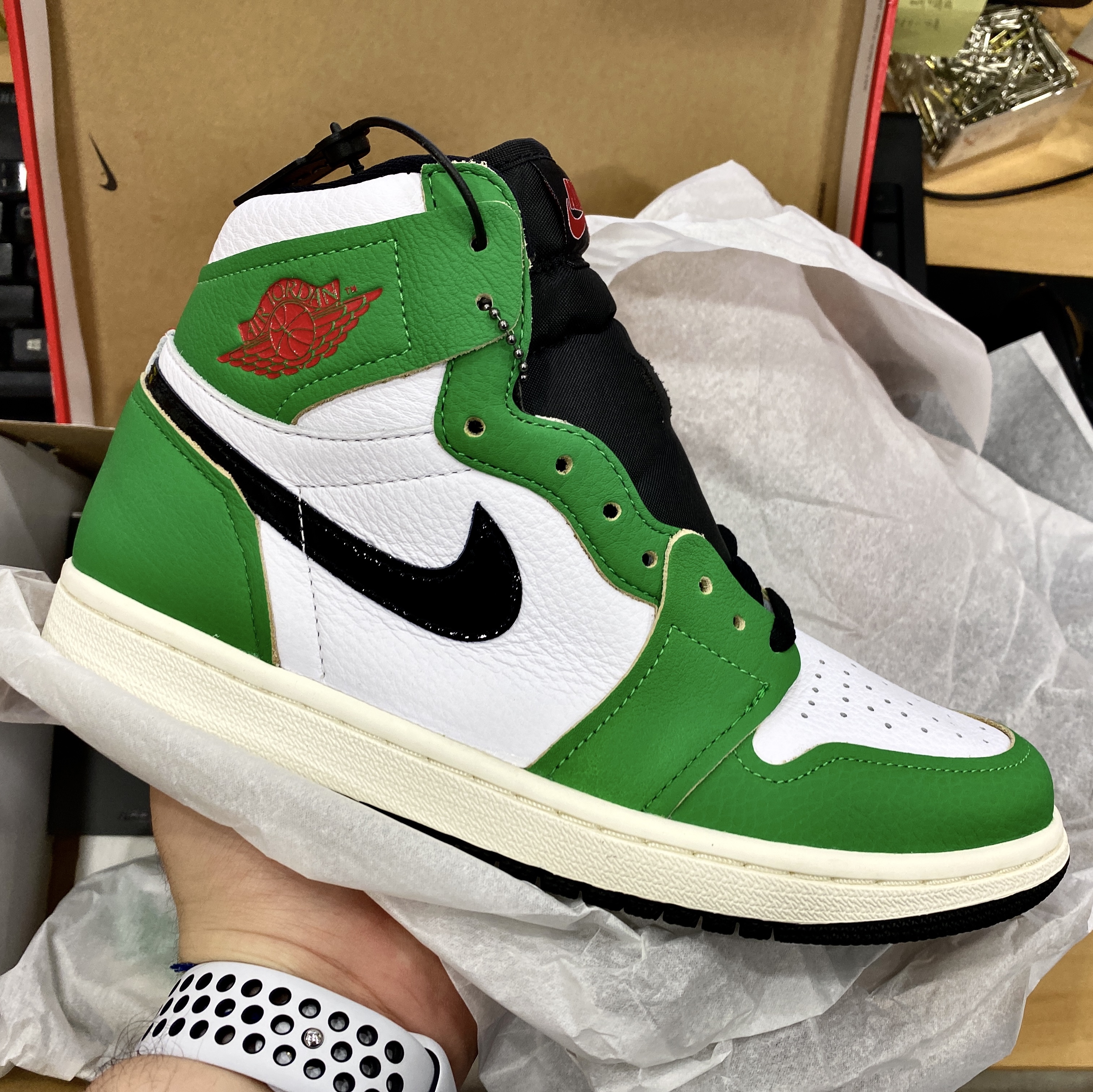 (W) Jordan 1 Retro High OG Lucky Green 착용 스타일