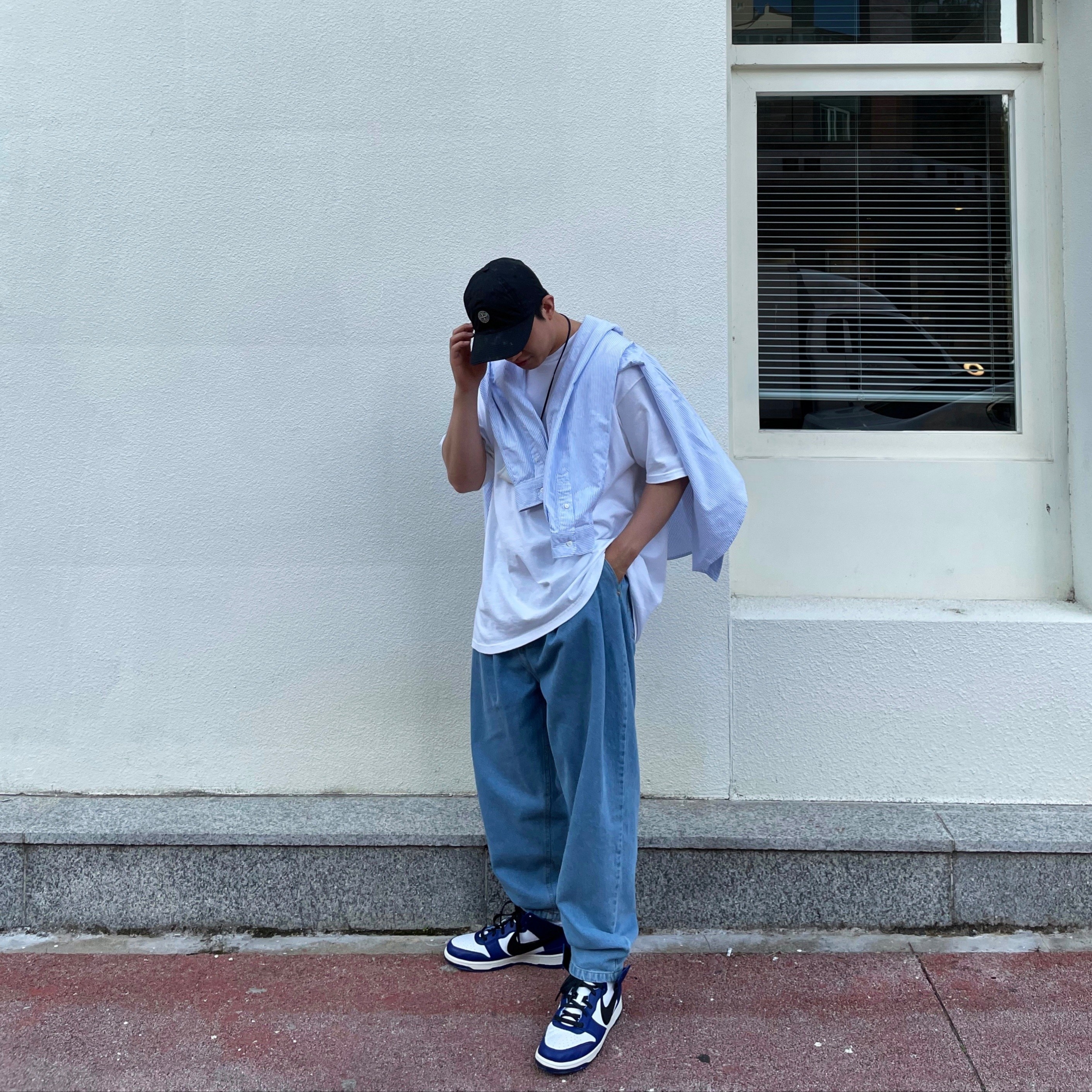 Nike x Ambush Dunk High Deep Royal Blue, Supreme x Stone Island Painted Camo Nylon 6-Panel Black - 20FW 착용 스타일 - 1